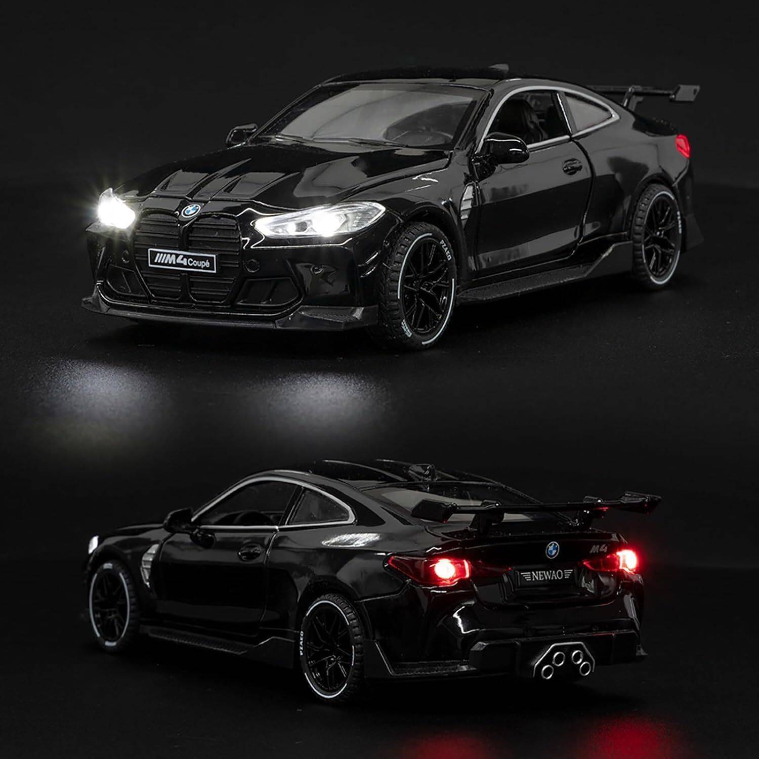 Ragiluxe 1:32 BMW M4 Black Diecast Car - Image 5