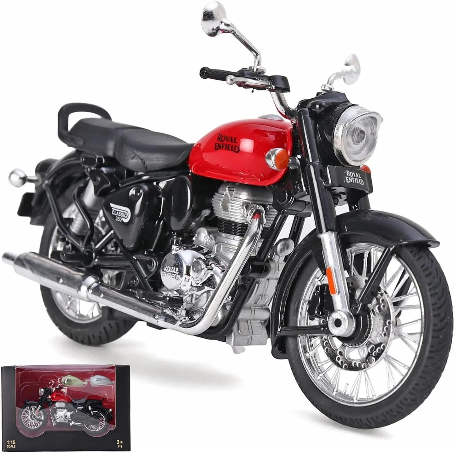 Zuuluzrs New Royal Enfield 1:15 Scale Model Classic 350 Bullet Bike