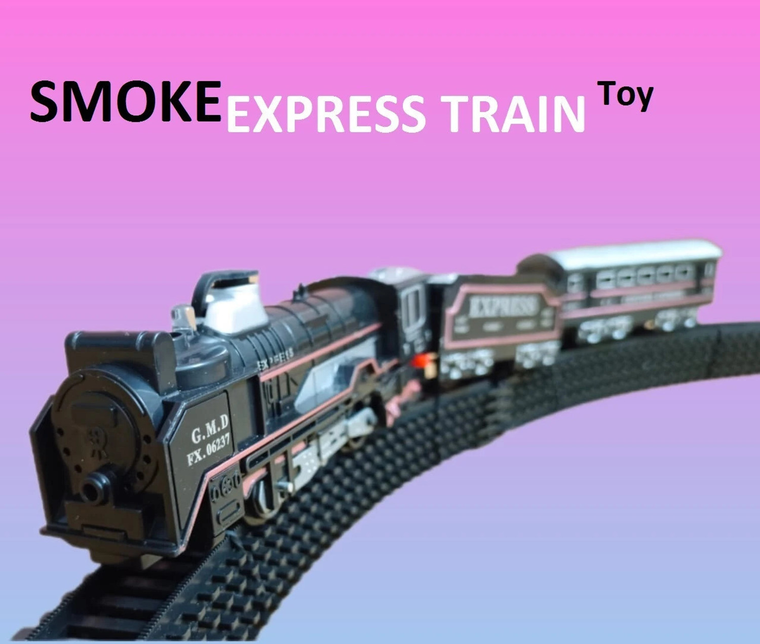 Image of nishitrader Rail King Intelligent Classical Smoke Train & Rechargeable