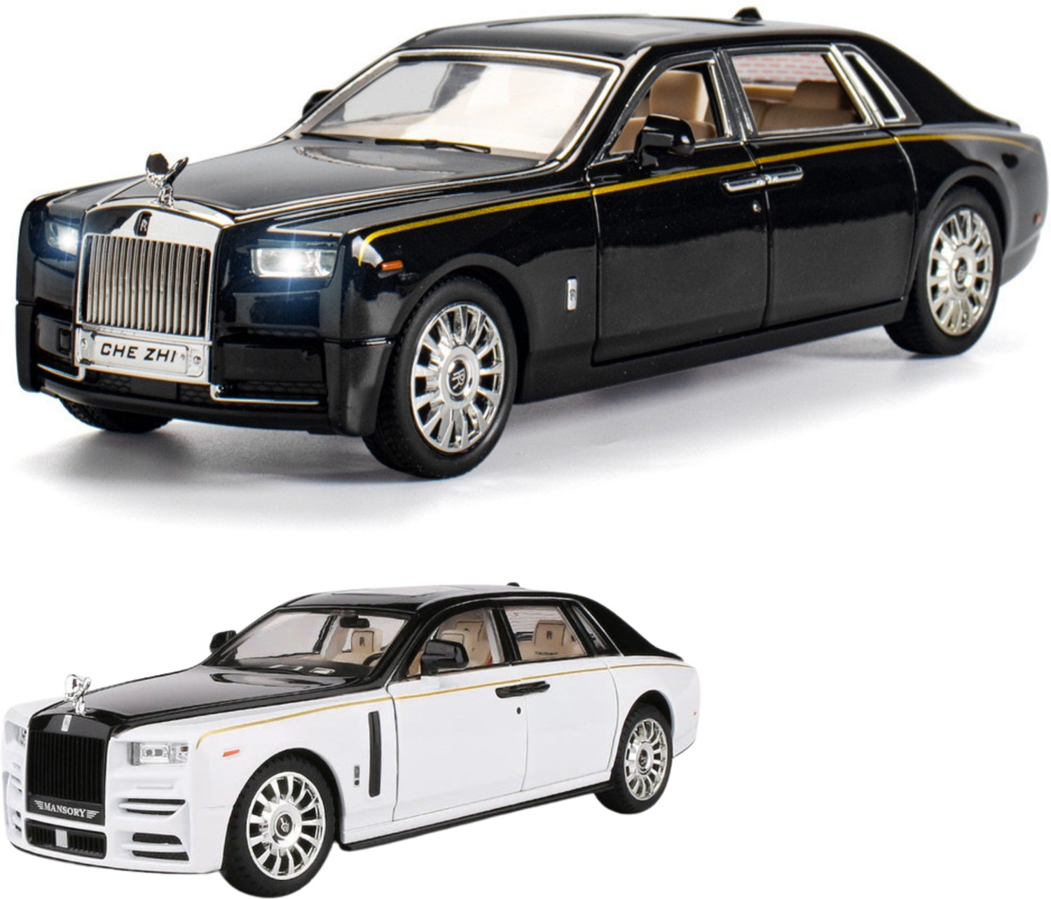 Image of SVE 1:32 Die Cast Alloy Metal Car Model ROLLS ROYS Phantom Car with Openable Doors
