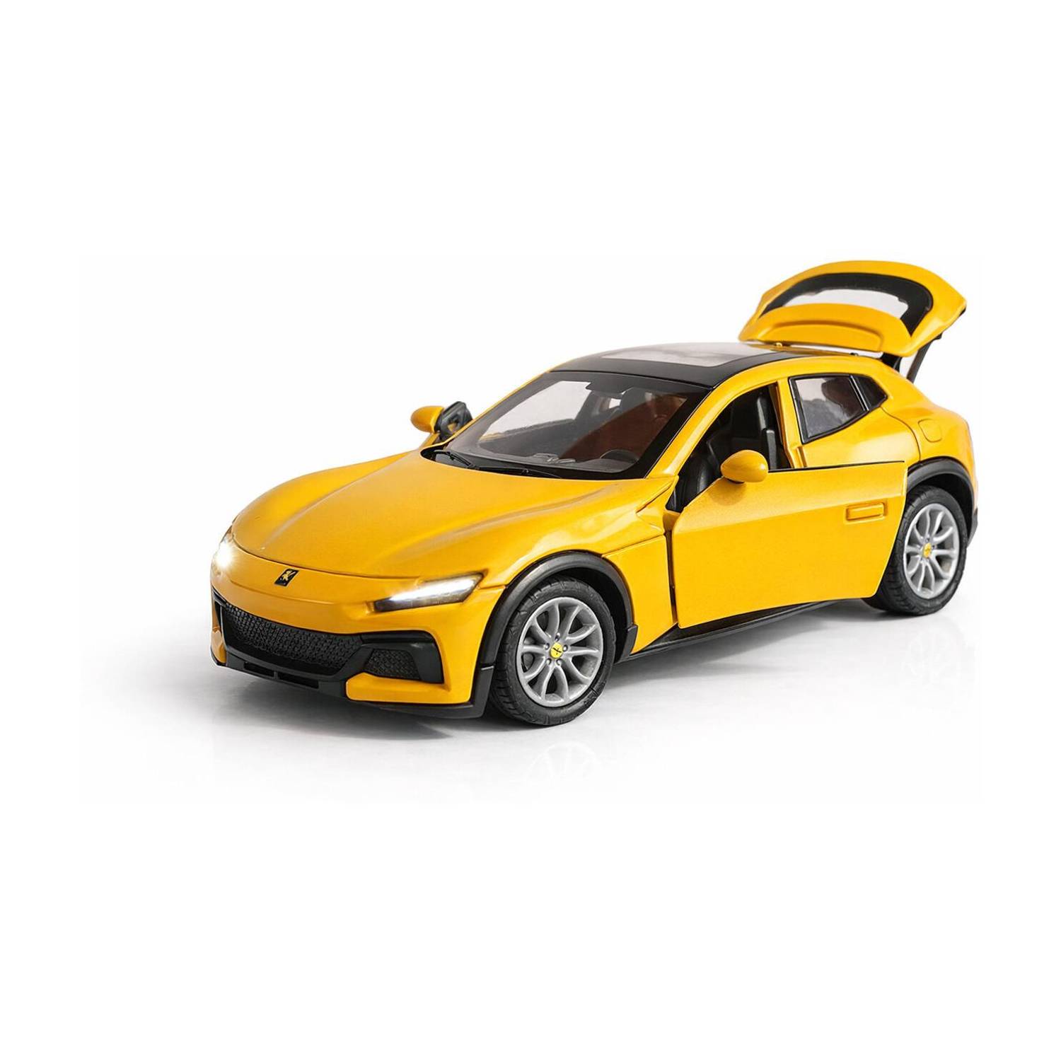 AtwoZDesign 1:32 Farrari Car Diecast Toy Metal Pullback with Light & Sound for Kids