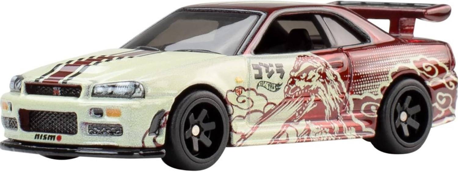 HOT WHEELS Pop Culture Nissan Skyline GT-R BNR34 Godzilla Theme