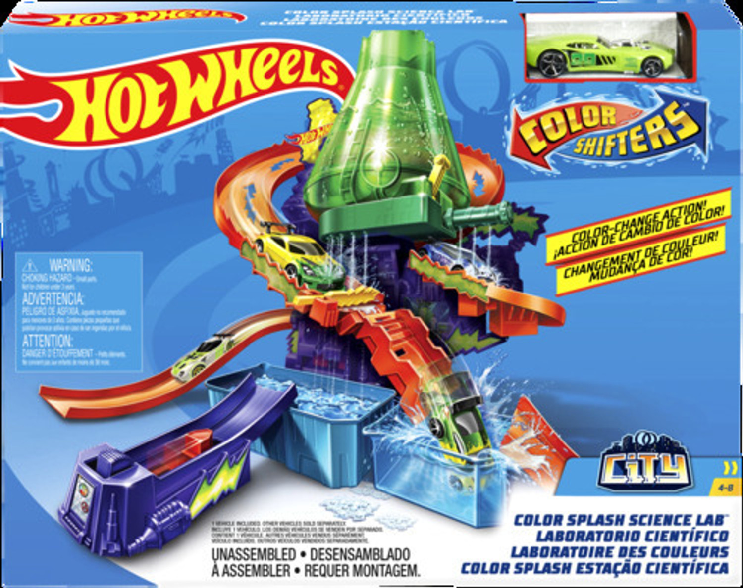 Image of HOT WHEELS Shifters Color Splash ScienceLab Playset