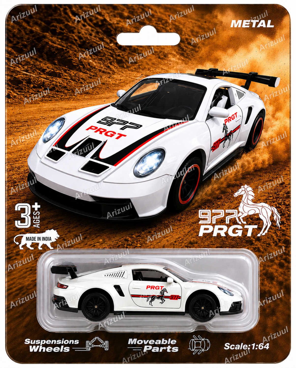 Image of Arizuul 1:64 Mini Porsche 911 GT3 Rs Toy Car porsche toy car Diecast Cars