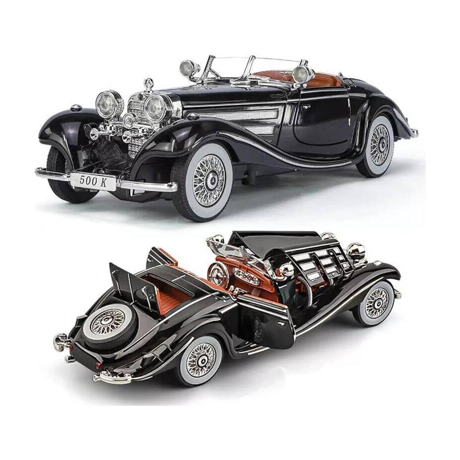 SSE 1:32 Mercedes 500K Metal Pull Back Diecast Car - Image 1