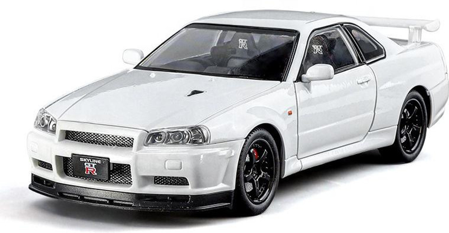 Image of Just craft 1:24 Scale Nissan GTR-R34 Diecast Models Alloy Diecast Toy Car Model pull back