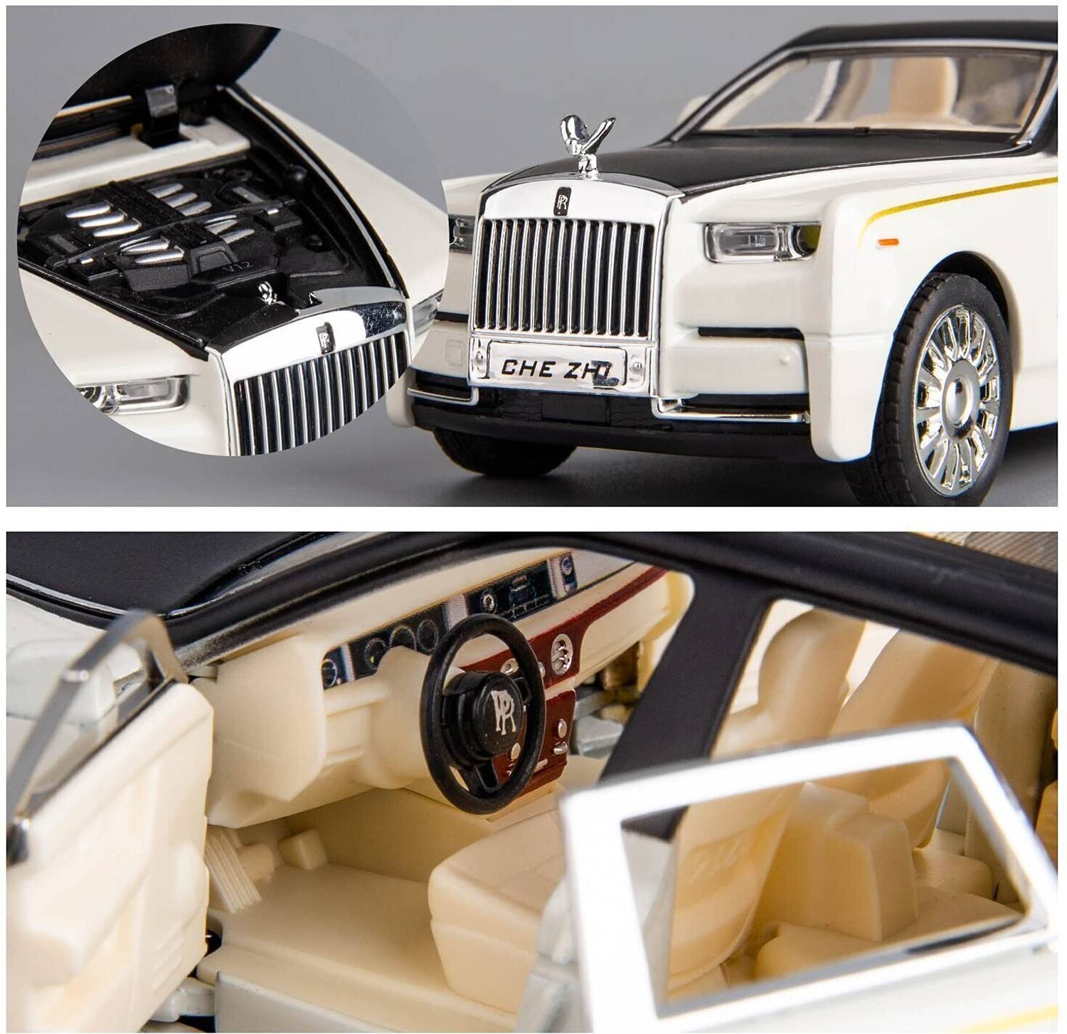 ZUNBELLA 1:32 Scale Rolls Royce Metal Die Cast Car With Open Door
