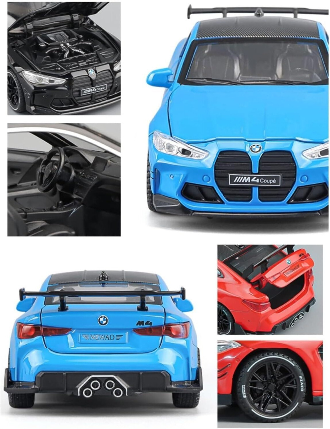 Image of Ragiluxe BMW M4 Pullback Alloy Toy car with Sound & Lights
