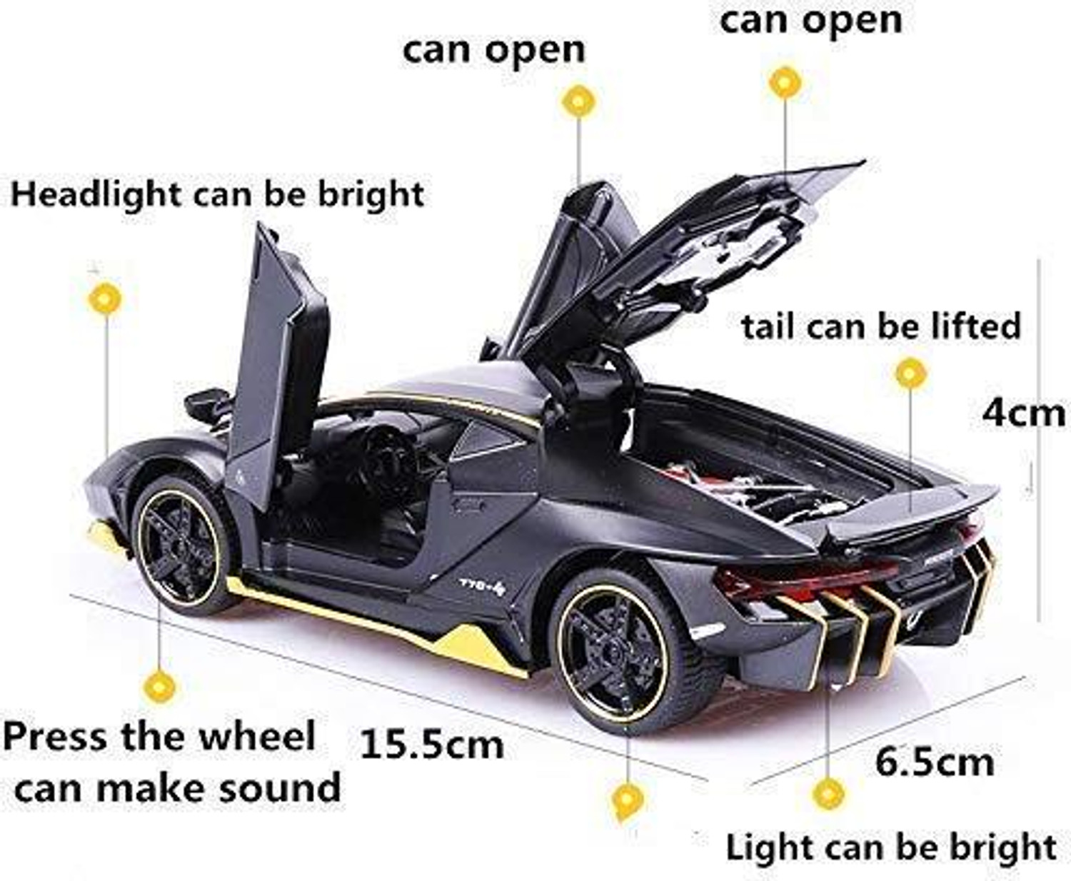 Image of ZHASK Lamborghini Centenario LP770-4 Alloy Die-cast Metal Sports Car