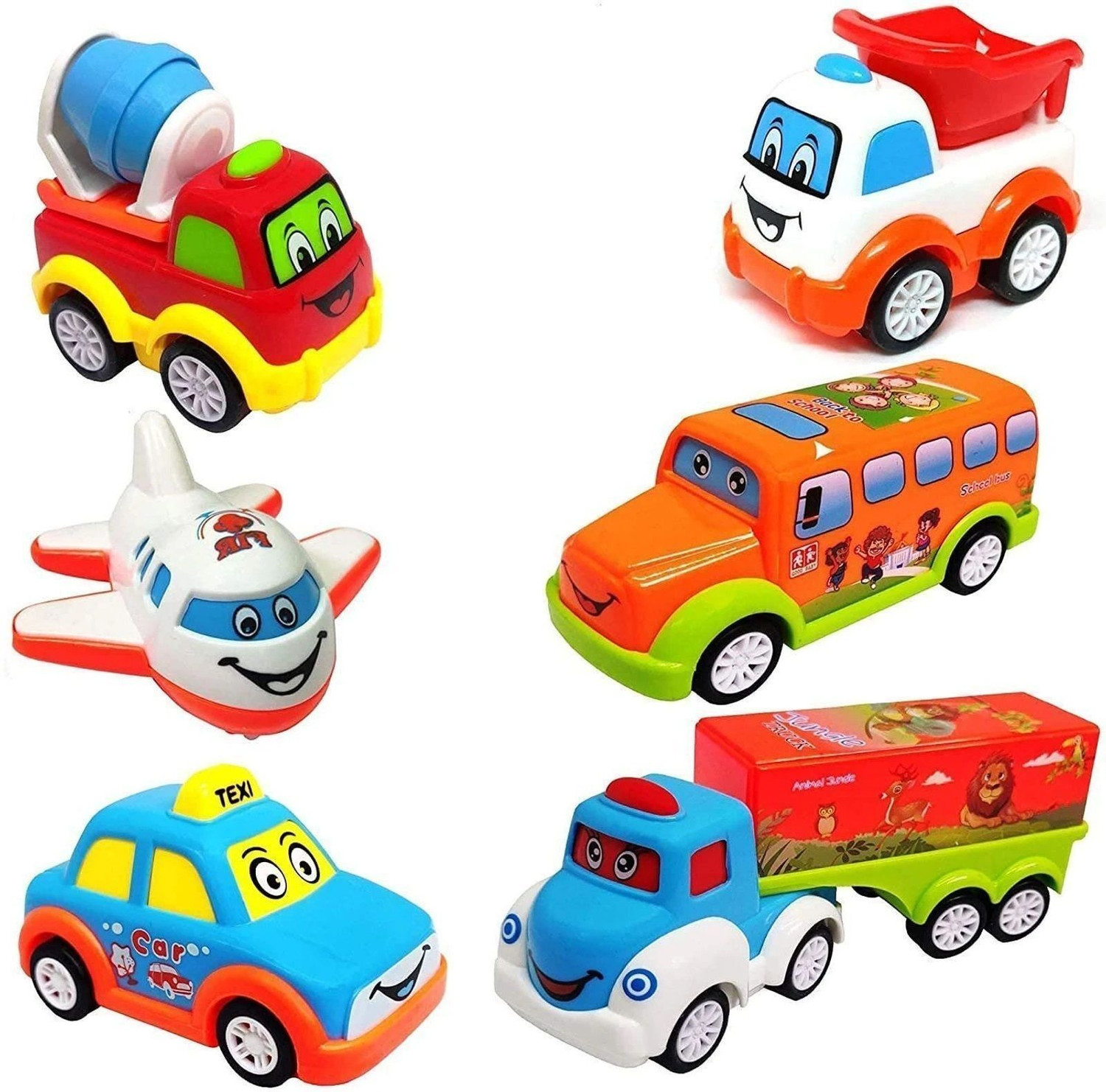 Image of weegly Die Cast 6pcs Toy car Play Set High Speed Unbreakable for Kids,Small Racing Car
