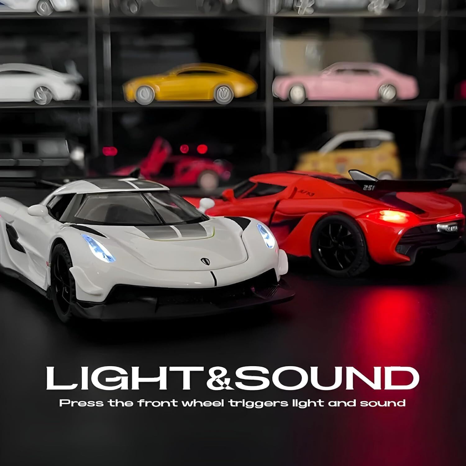 Image of ZHASK 1:32 Scale Koenigsegg Jesko Die-Cast Toy Car | Pull Back Car