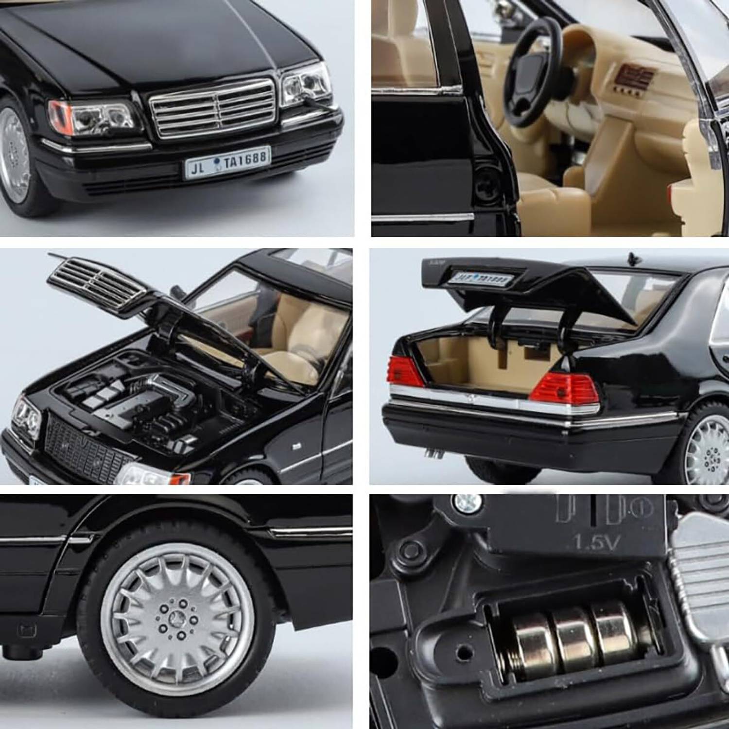 ZHASK New Rare 1:24 Scale Merrcdeas Benz Classic W140 S320 Diecast