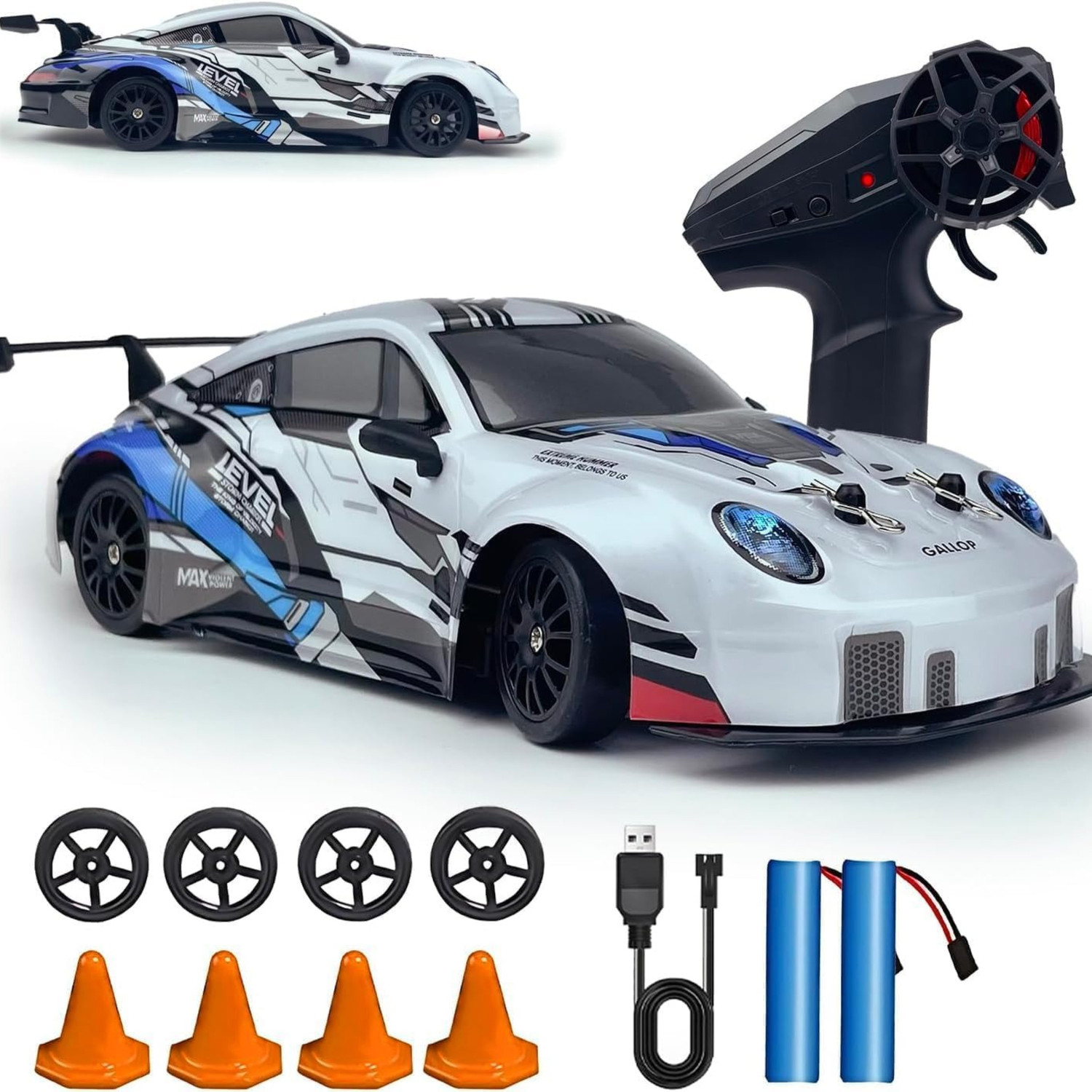 Image of LASTICTOY Remote Control Racing Car Toy for Kids High Speed Battery Operated Car