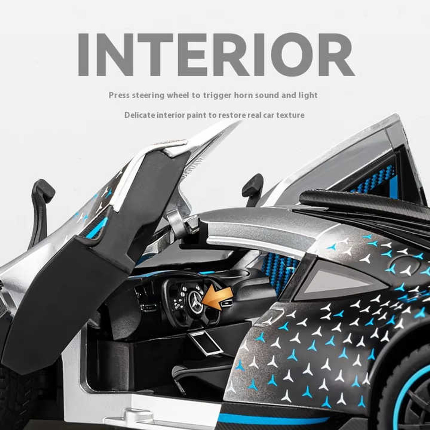 Image of Just craft 1:24 Benz AMG ONE Sports Car Sound and Light Pull Back Car Children's Toy