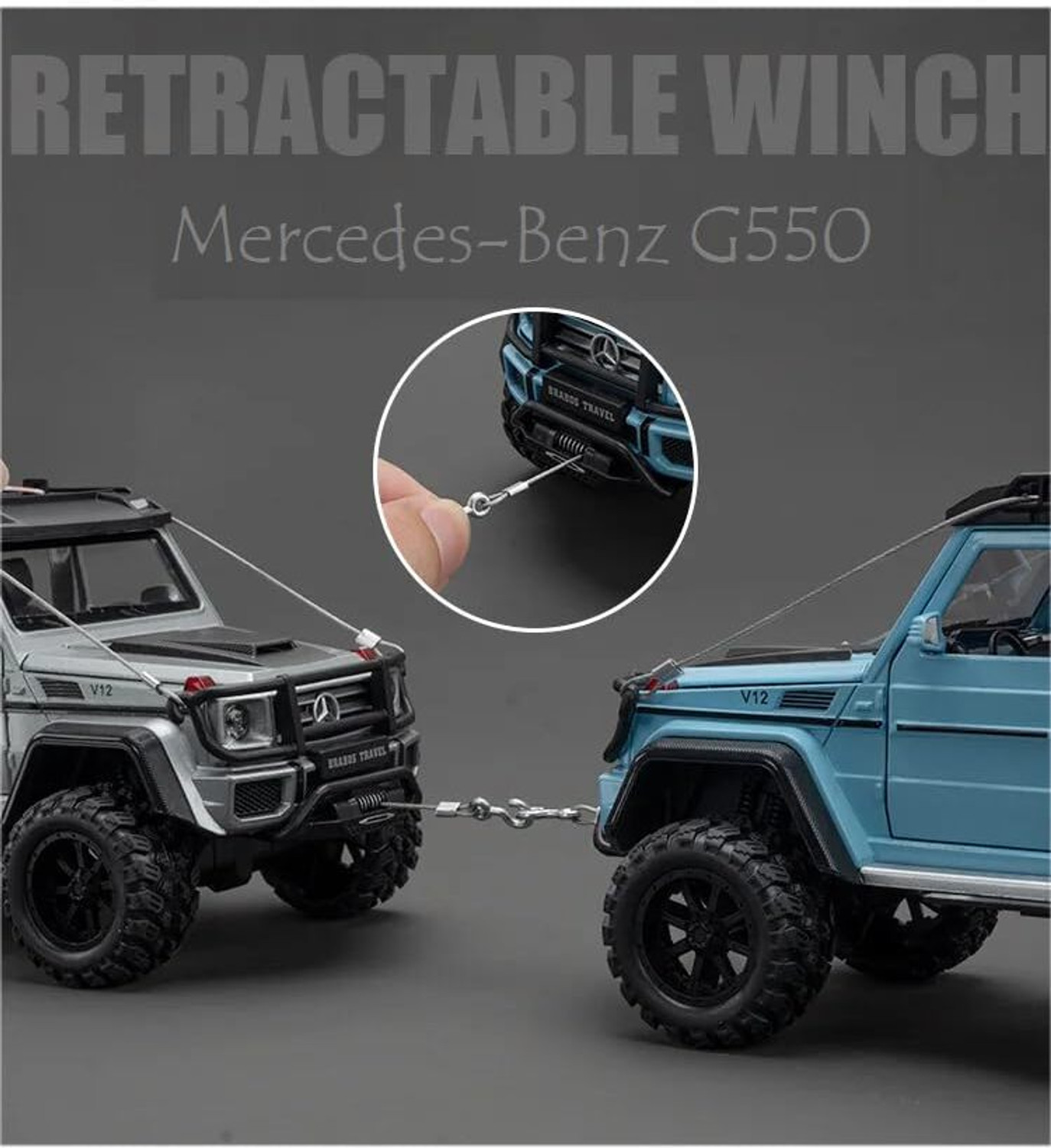 Image of FUNABLO 1:24 Diecast Model Alloy Benz G550-4X4 Modified Alloy Metal Pull Back Car