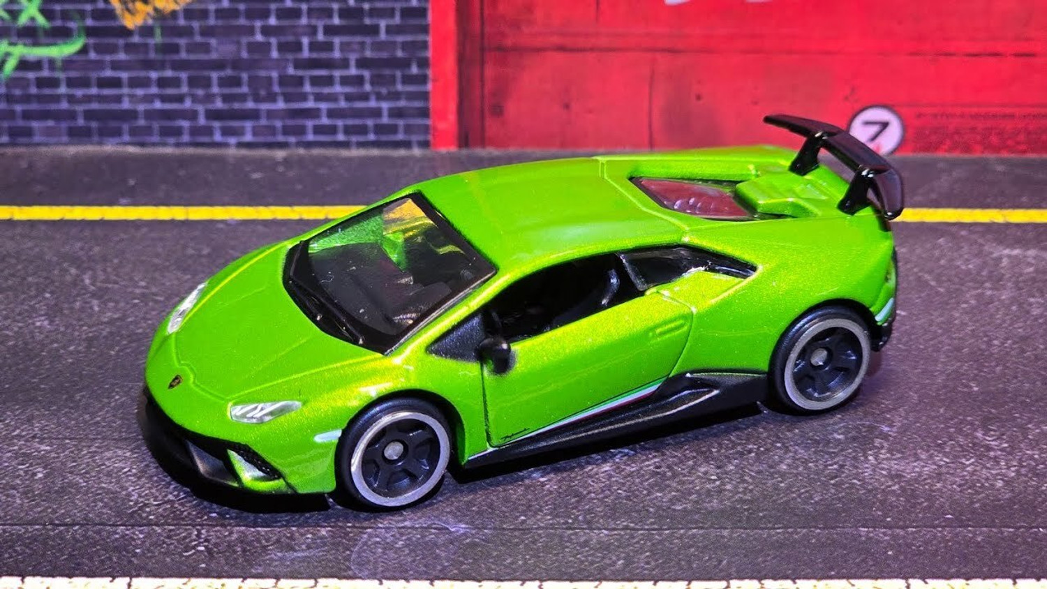 Image of Bburago 1:64 Lambo Huracan Performante Diecast Premium Model for Collection (green)