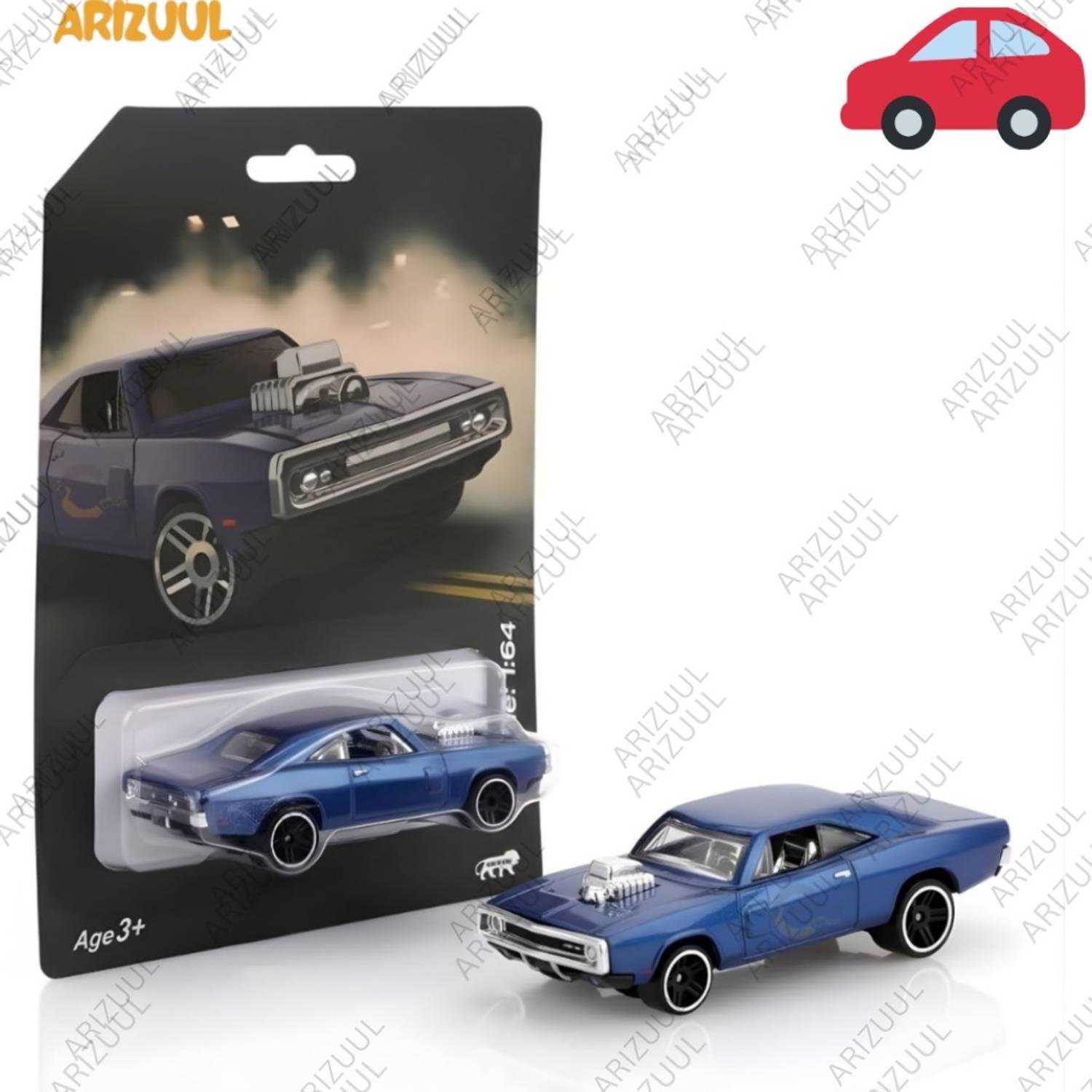 Arizuul Fast And Furious Diecast dodge challenger 1970 Toy Car 1:64 model