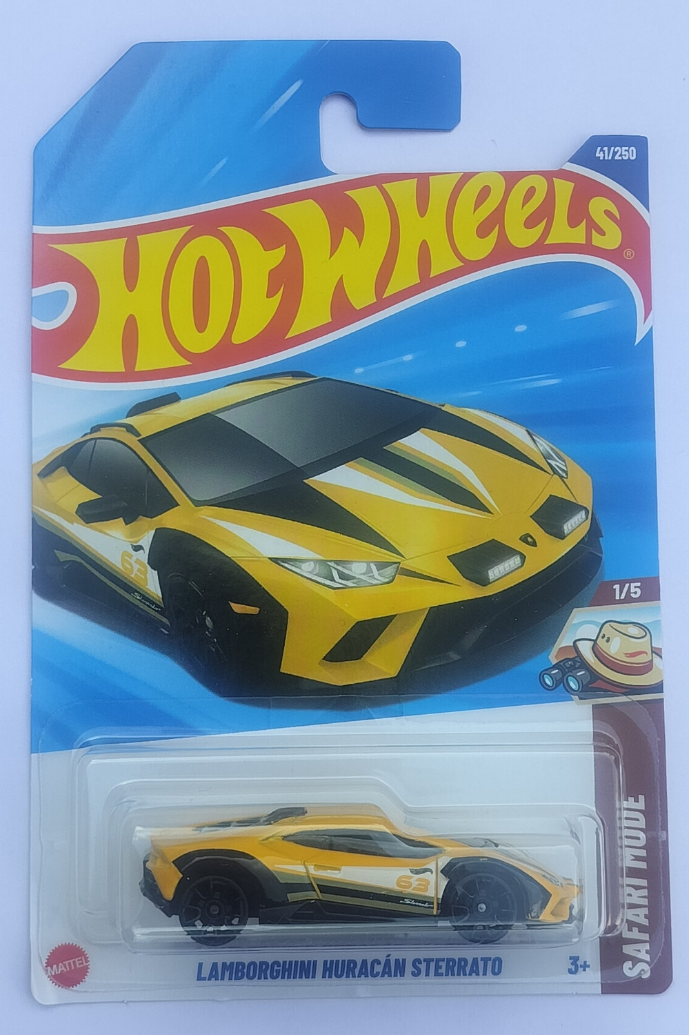 Image of HOT WHEELS SEFARI MODE 1 /5 LAMBERGINI HURACAN STERRATO TOY CAR