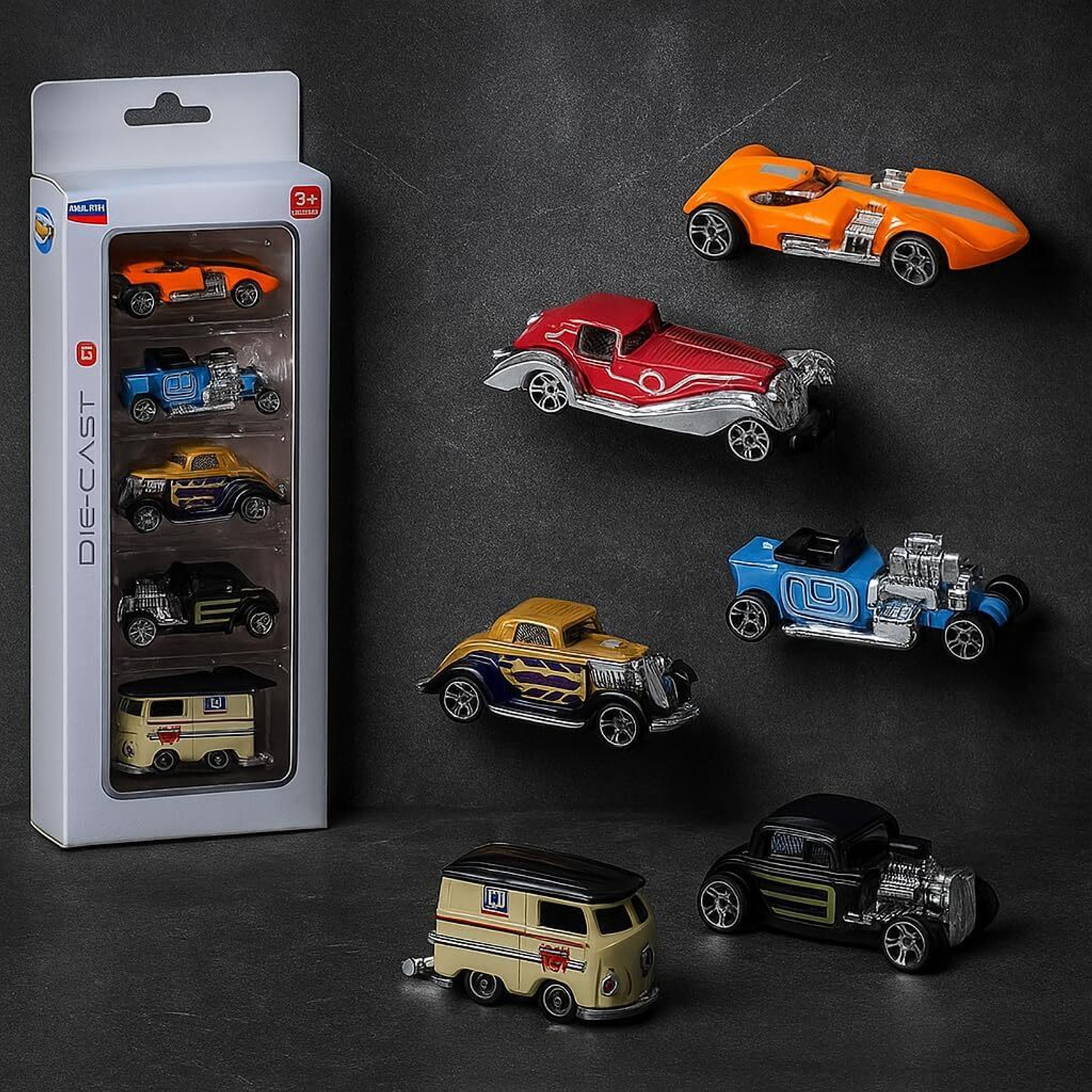 Image of ZHASK Unbreakable Race Cars Set Of 6 Piece Mini Metal Die Cast Play Set For Everyone