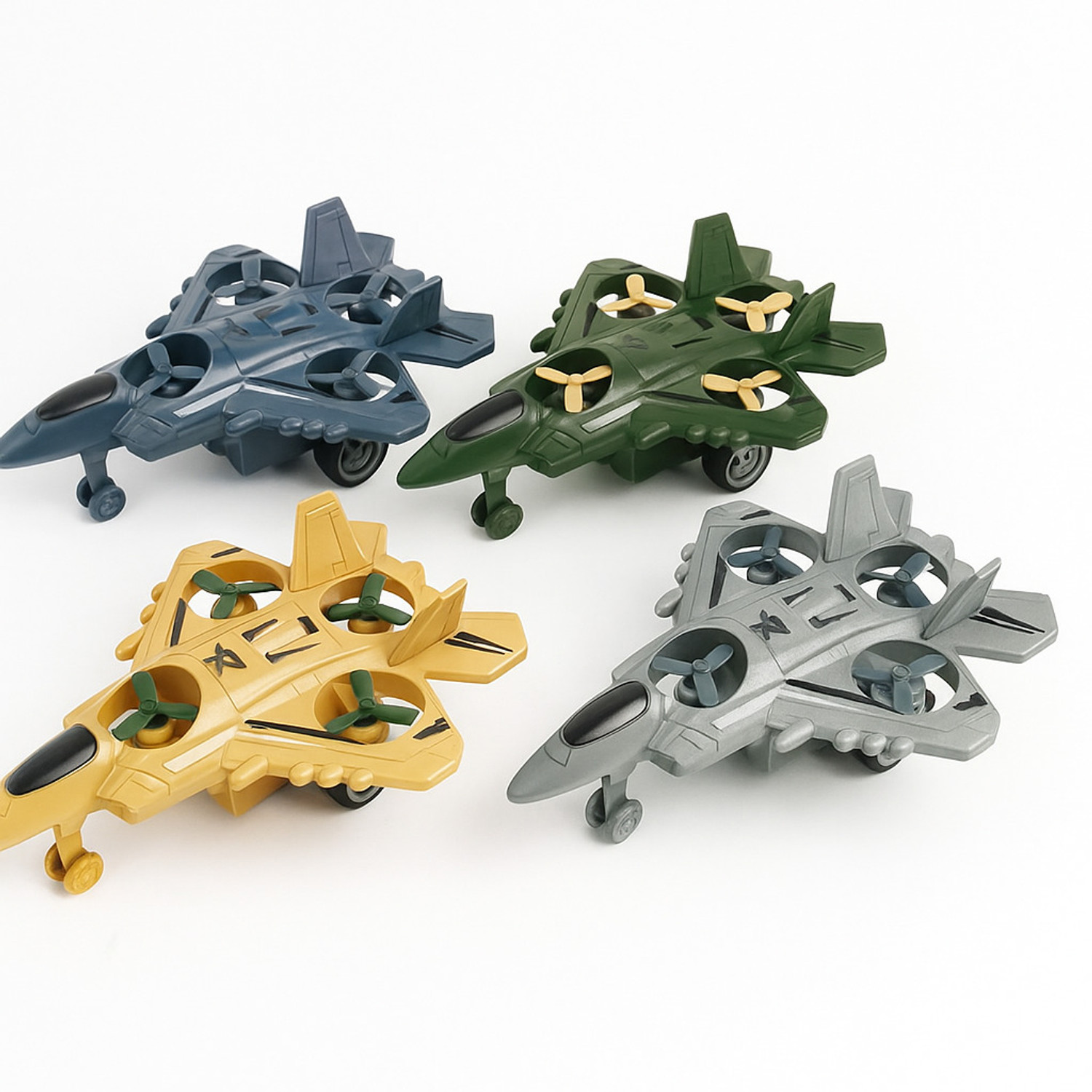 Image of Maadi Fighter Jet Style Push & Go Toy Car for Kids - Durable, Friction Powered
