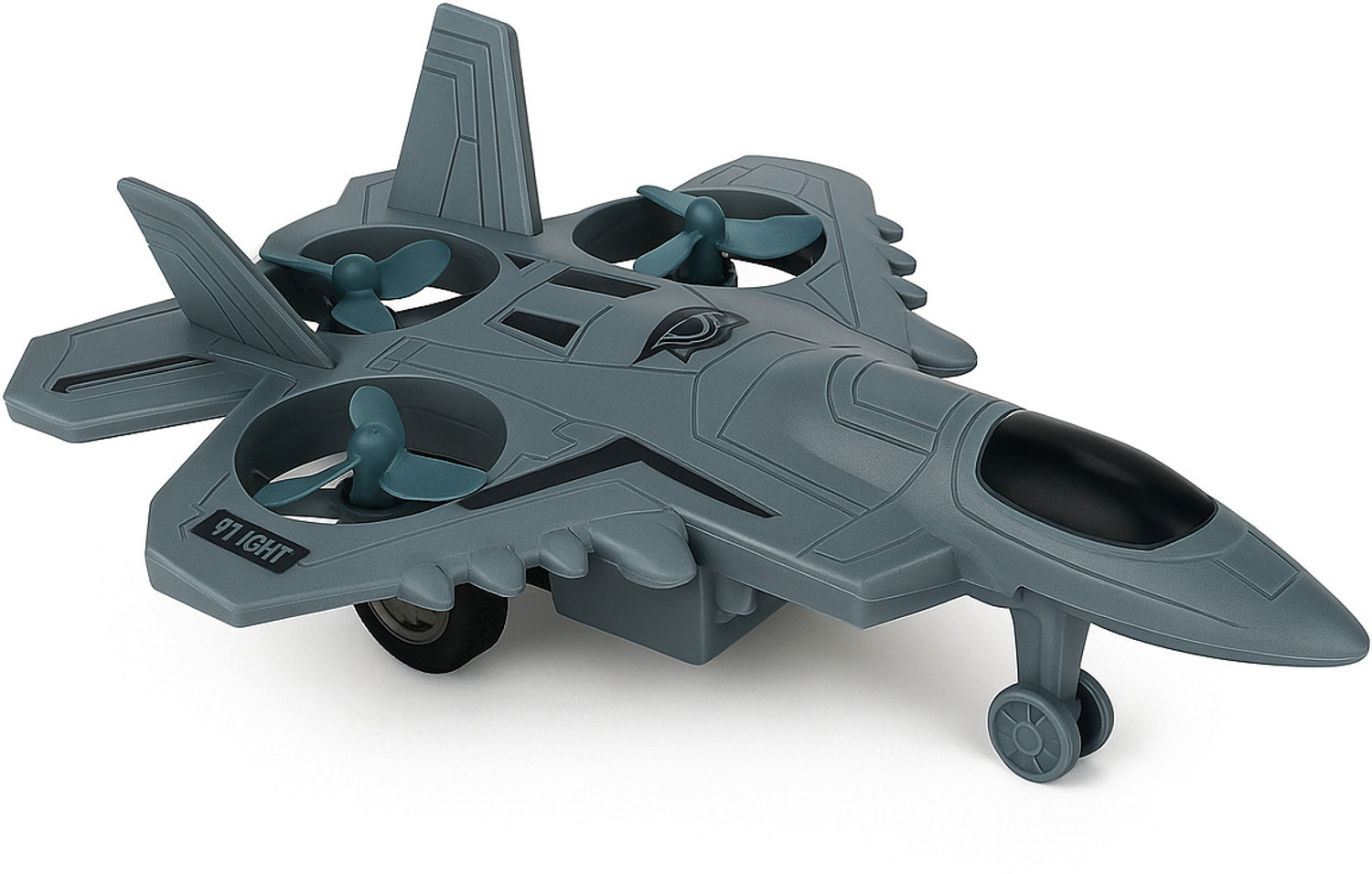 Image of Maadi Fighter Jet Style Push & Go Toy Car for Kids - Durable, Friction Powered