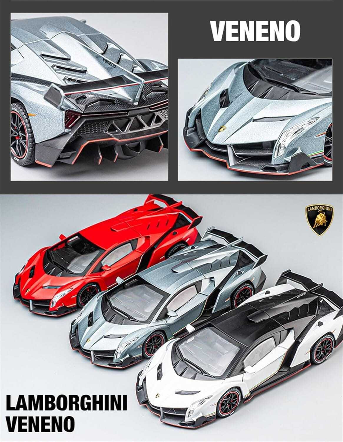 Image of ZHASK 1:24 Lamborgini Veneno Limited edition Diecast Metal Car [color as per stock]