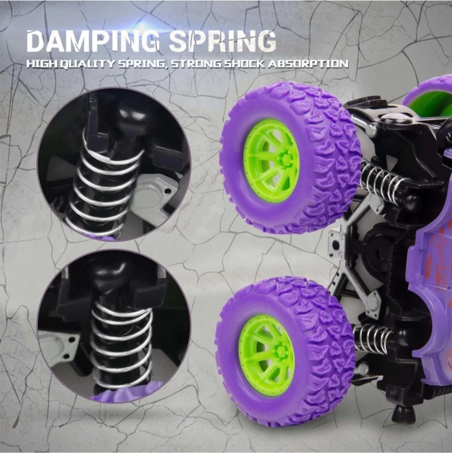 Image of KavyaTanishq Combo unbreakable mini monster truck Toy for kids girls and boys pack of -2
