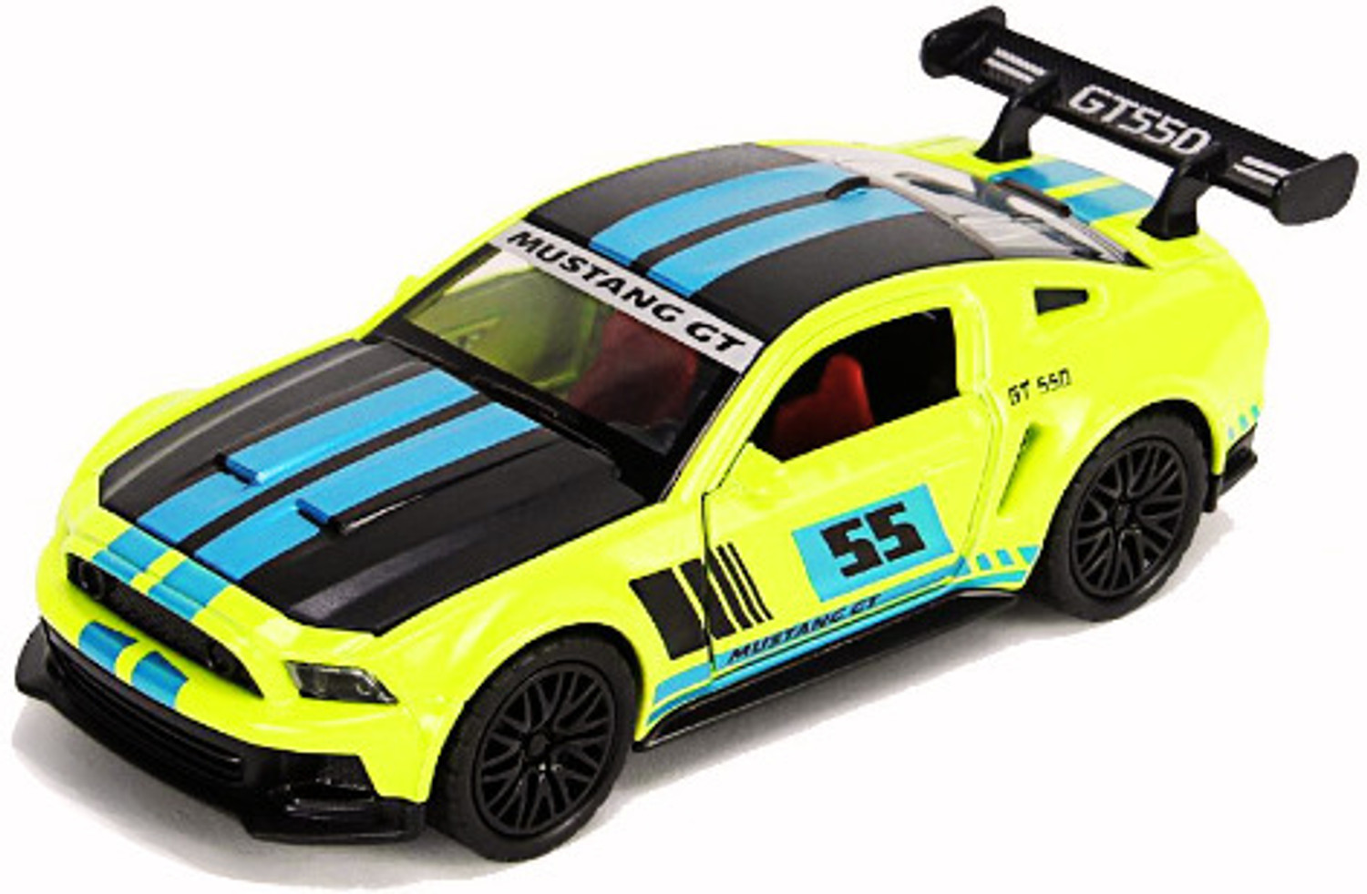 Image of Storex Mustang GT Die Cast Car Metal Sports Car with Push Back Doors - Lights and Sound