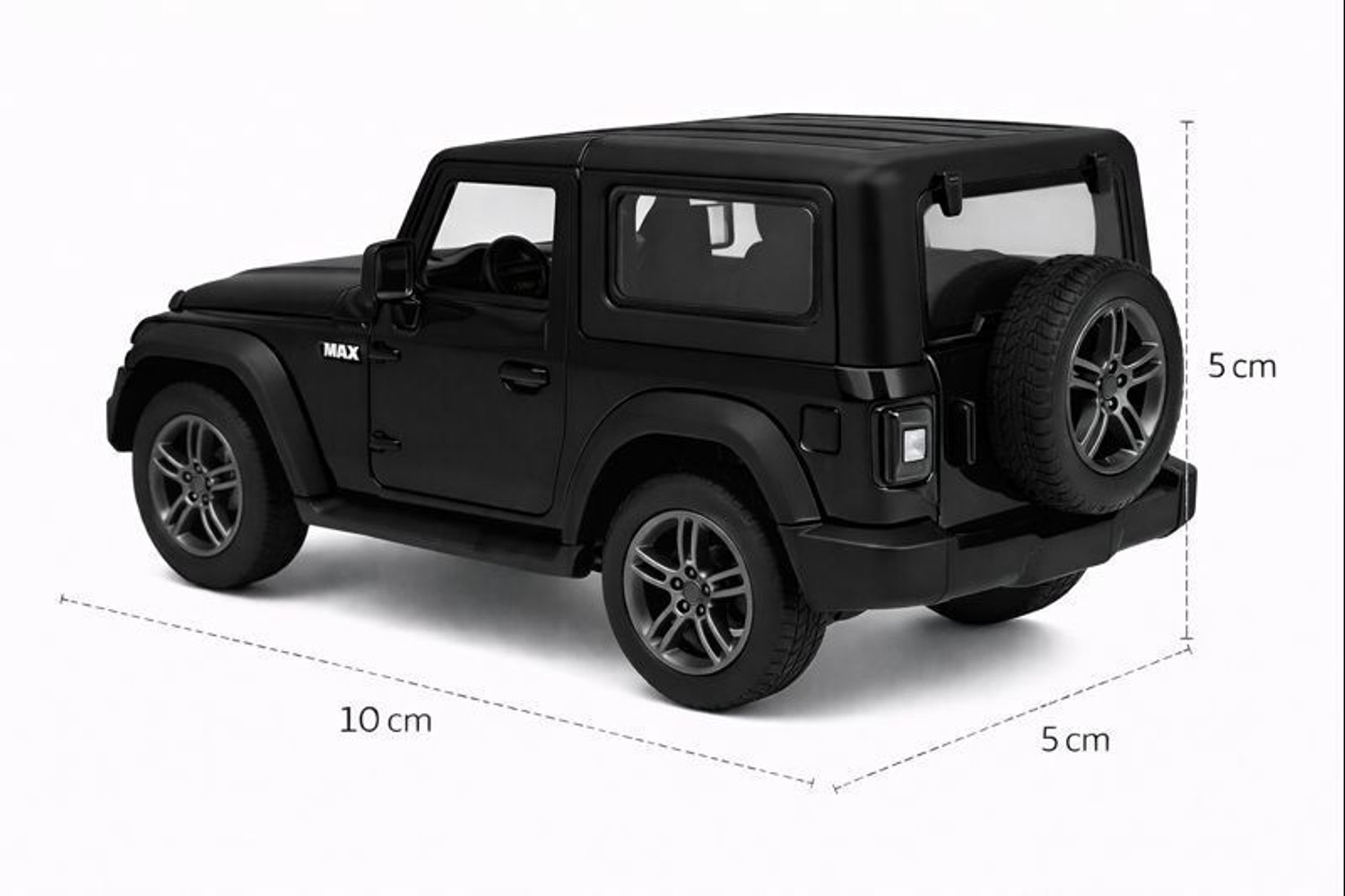 Image of The ToyzKart Die-Cast Metal Car | Openable Doors | Toys For Kids | Black | Pullback