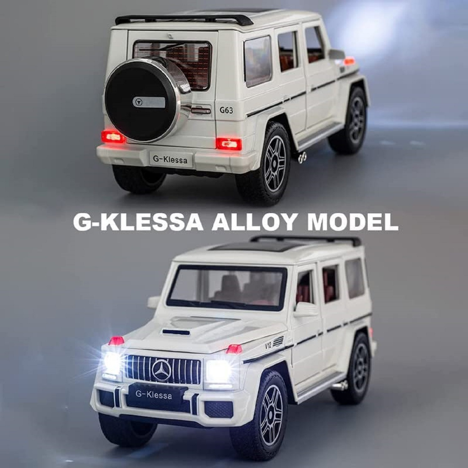 Image of KTRS 1:32 Mercedes C-Klessa Benz AMG-G63 Pull Back Sound Light Toys Vehicle