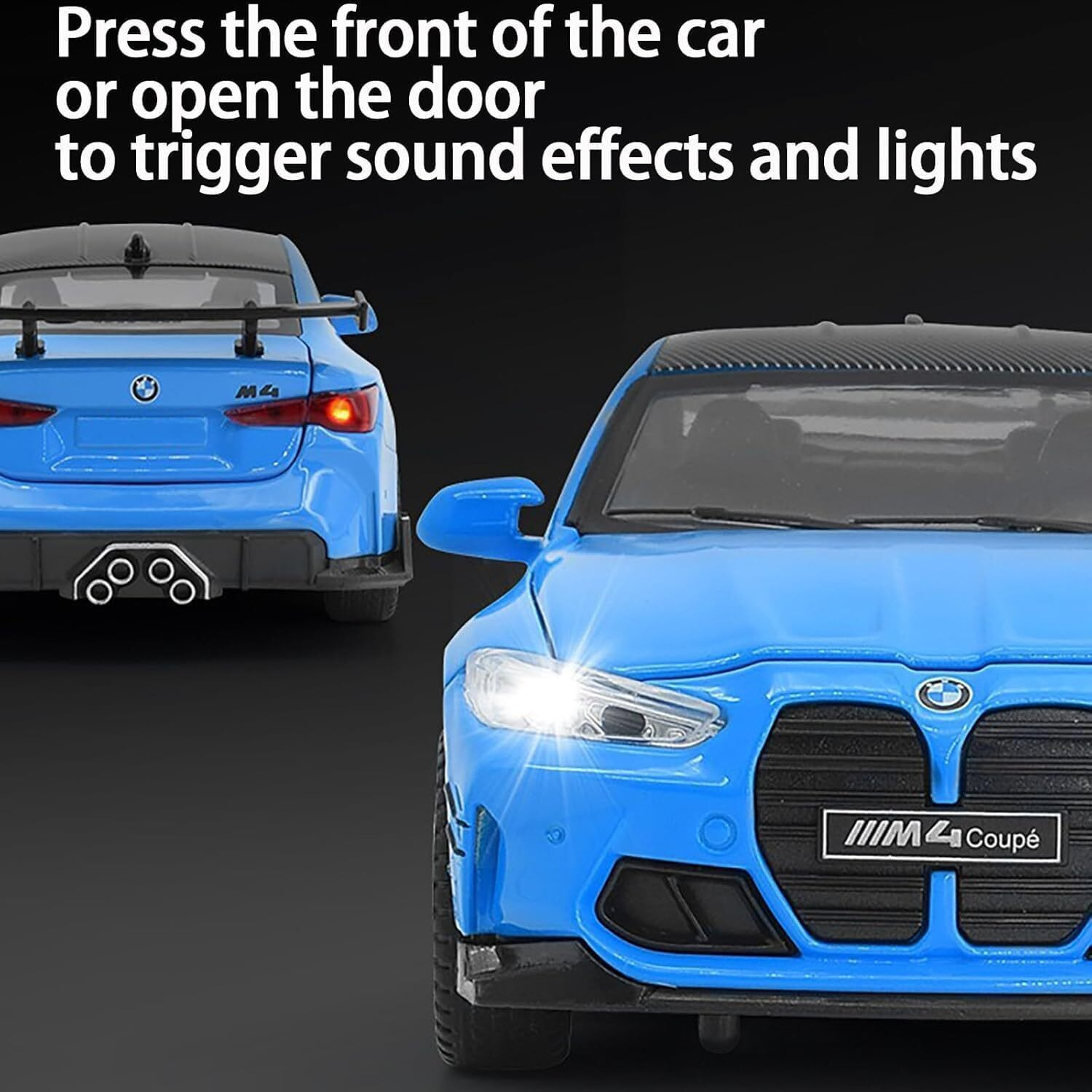 Image of Ragiluxe BMW M4 Pullback Alloy Toy car with Sound & Lights