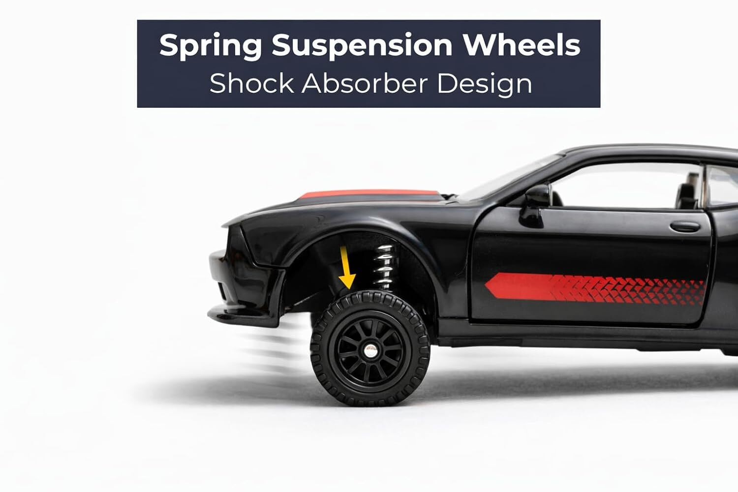 Image of PANTROLA 1:64 Dodge Challenger SRT Hellcat Diecast: Metal Body, Opening Doors, Racing Toy