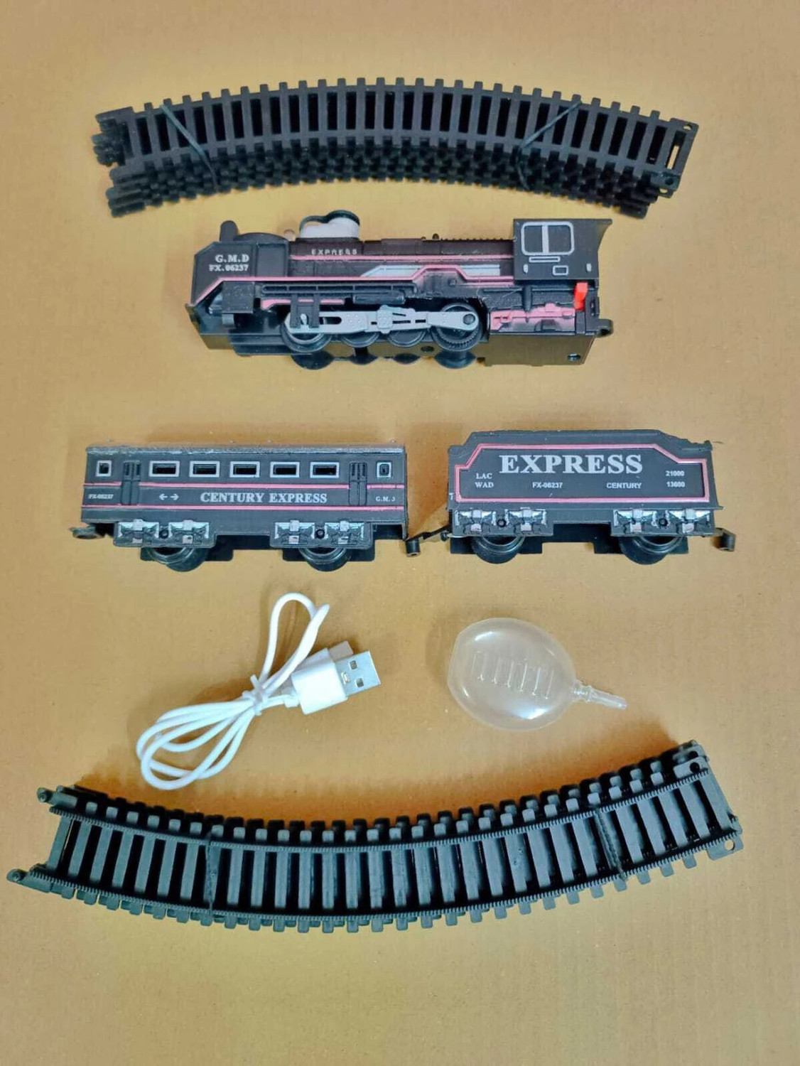 Image of nishitrader Rail King Intelligent Classical Smoke Train & Rechargeable