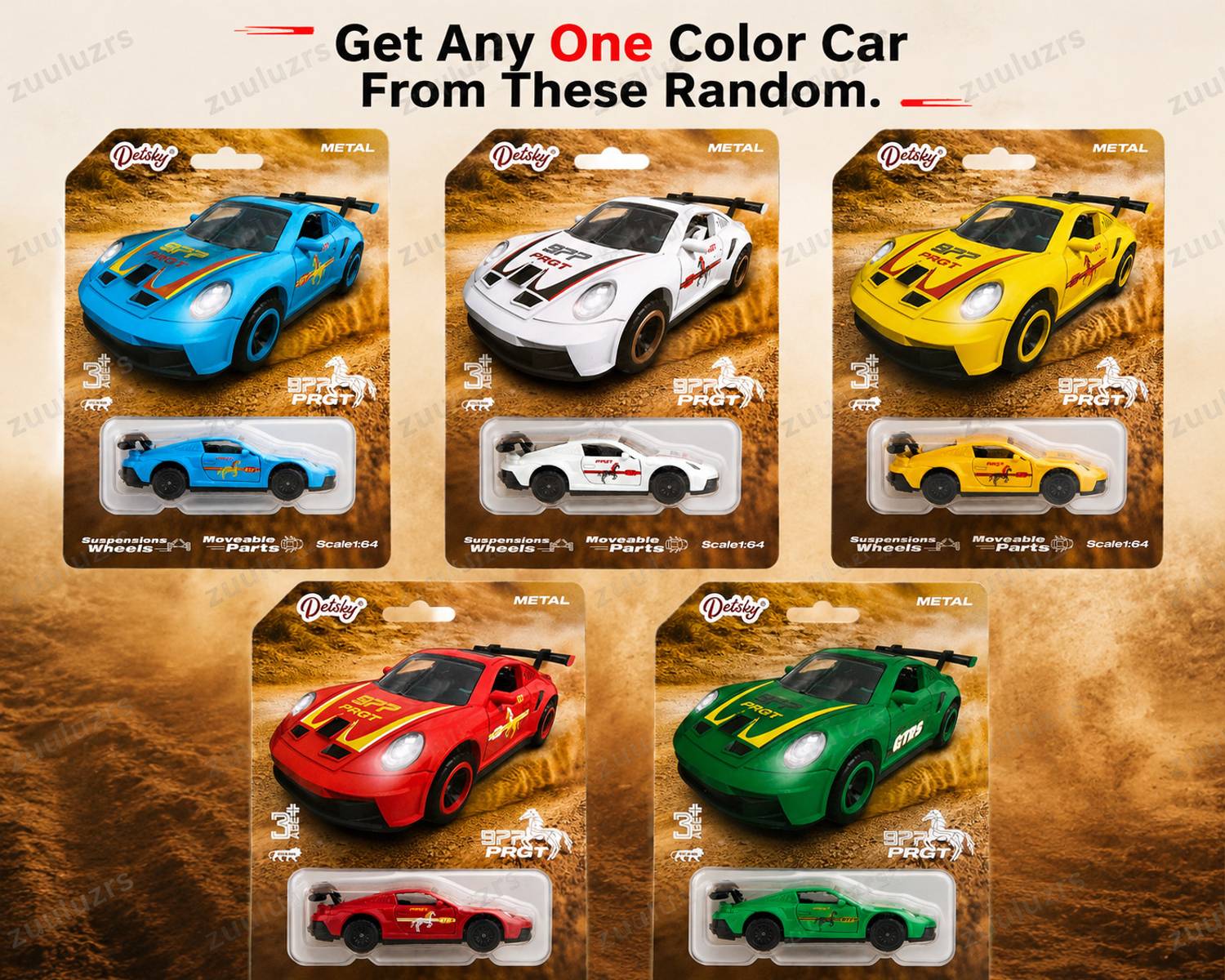 Zuuluzrs 1/64 Porsche 911 Diecast Car - Image 5