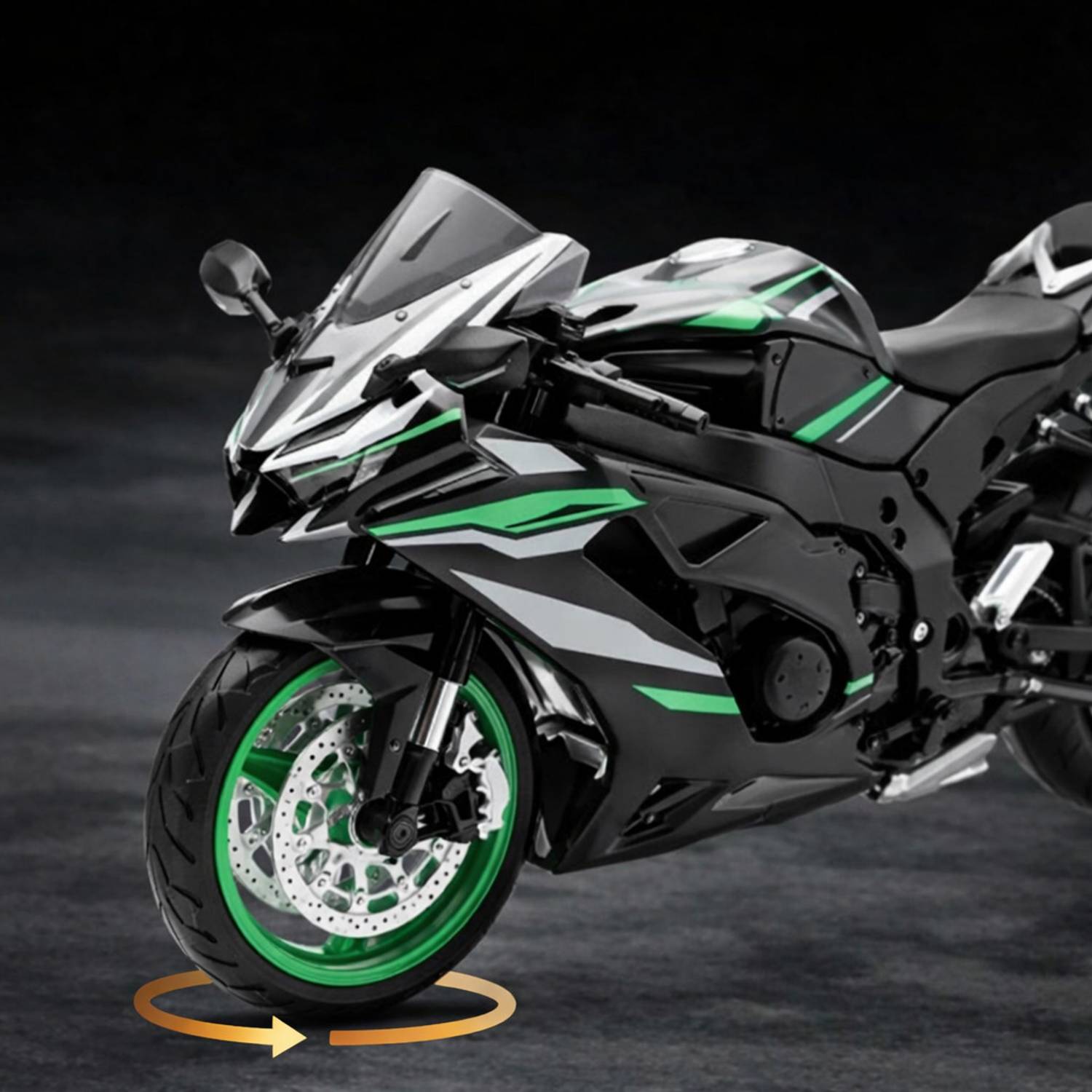 TOYRENTTO 1:12 Kawasaki Ninja ZX-10R Diecast Bike Model Metal Toy