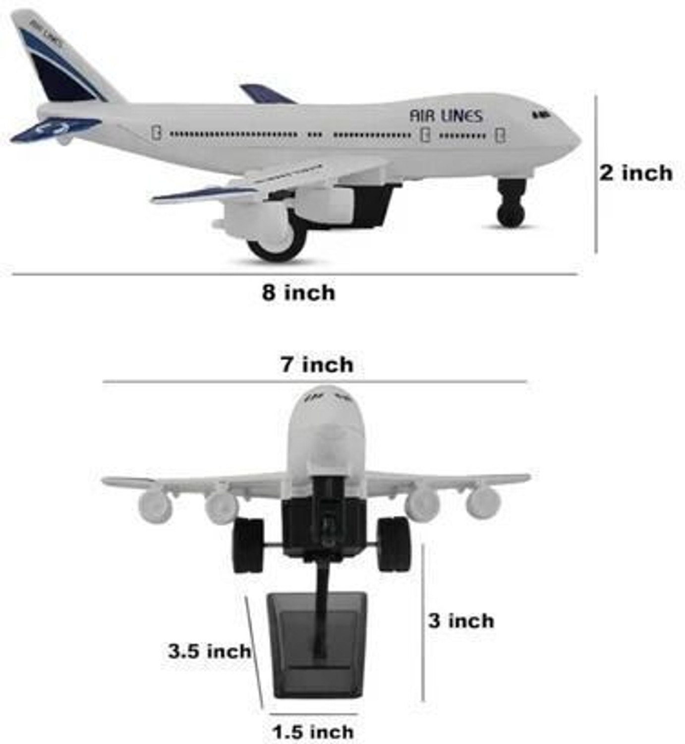 Image of Goyal Trading Company Airplane Toy with Stand for Kids | Die-Cast Model Jet Aircraft