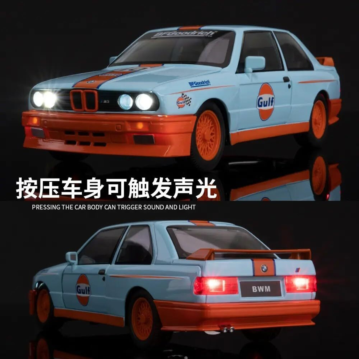 Image of Ragiluxe New 1:24 Bmw M3 Toy Car E30 Retro Rally Style Diecast Model Metal Alloy Zinc