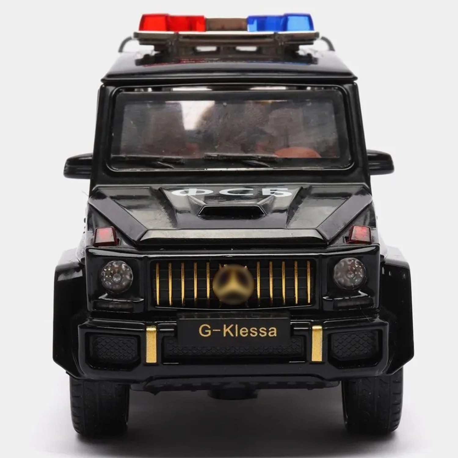 Image of UKAXA 132 Diecast Model Car Police Toy Car for Kids G Wagon Metal Light Sound Pullback