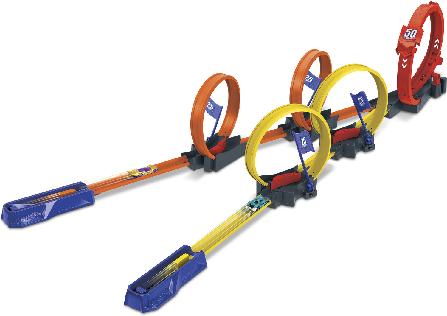 Image of HOT WHEELS Multi-Loop Race Off Playset, With 1 Car, Gift for Kids 4 to 10