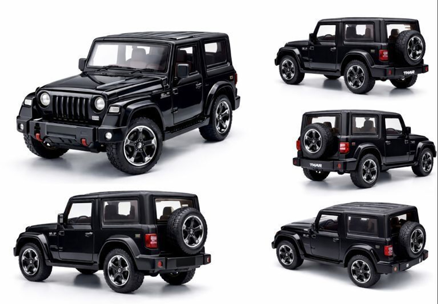 Image of The ToyzKart Die-Cast Metal Car | Openable Doors | Toys For Kids | Black | Pullback