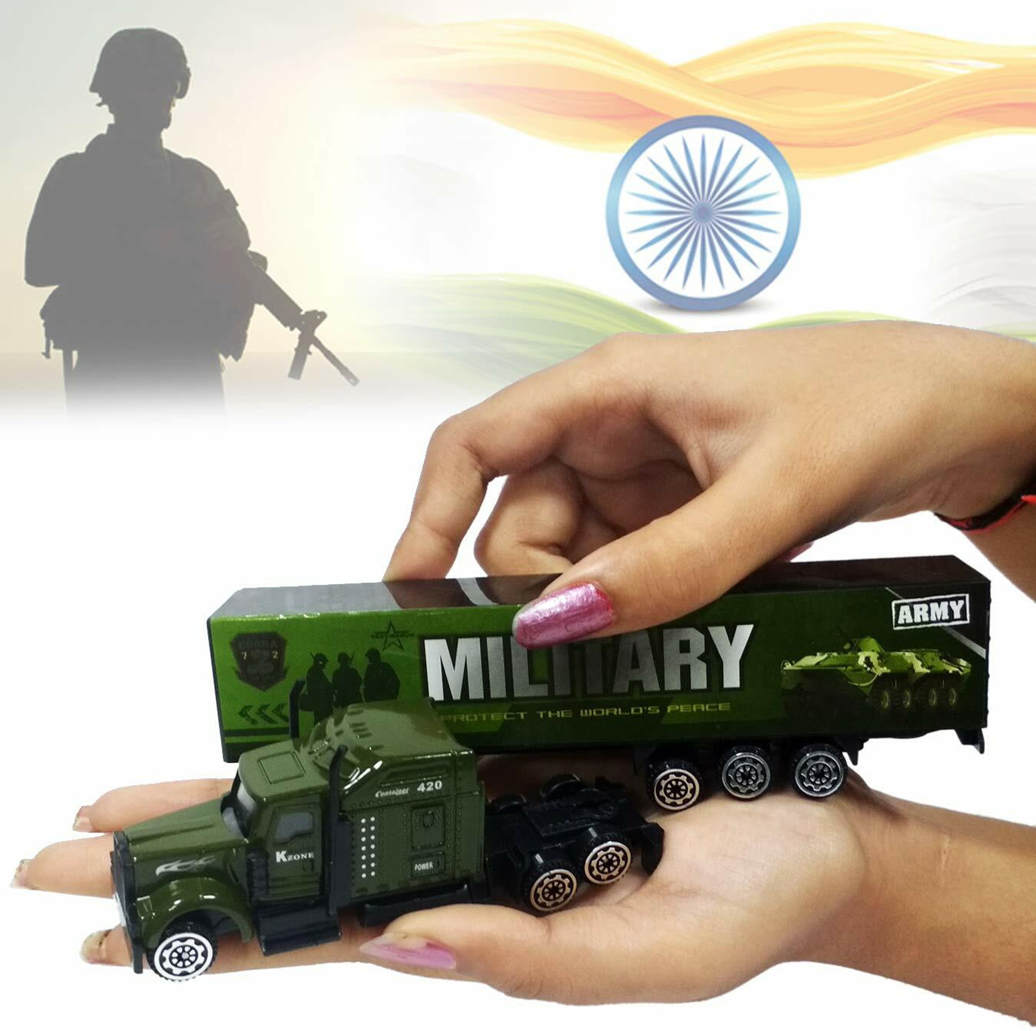 Image of RutuFF Cast Metal Army Set Military Set Vehicle Play Toy - 7 Pieces Set
