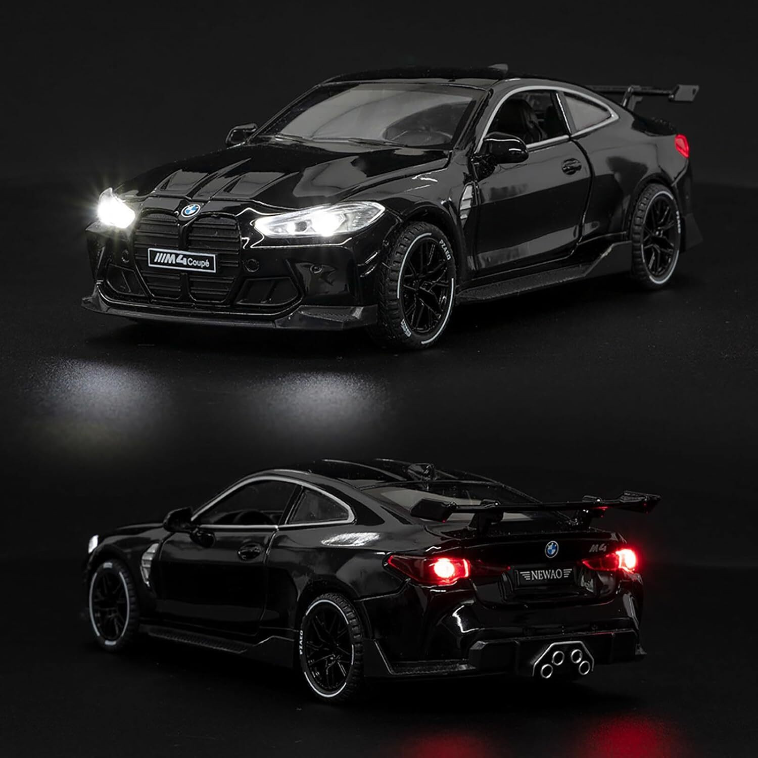 Image of CountryLink Diecast Sports 1:32 BMW M4 Car with LED Lights & Music Function