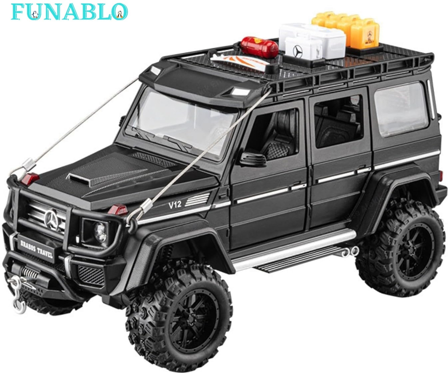 Image of FUNABLO 1:24 Diecast Model Alloy Benz G550-4X4 Modified Alloy Metal Pull Back Car