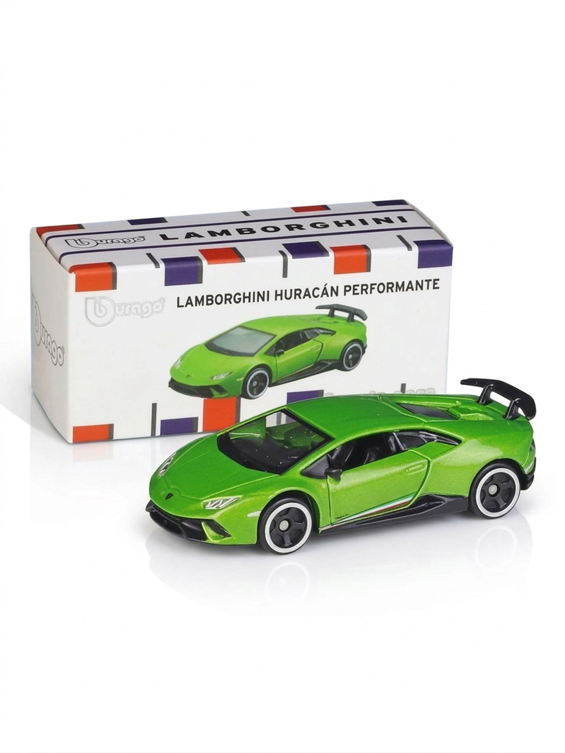 Image of Bburago 1:64 Lambo Huracan Performante Diecast Premium Model for Collection (green)