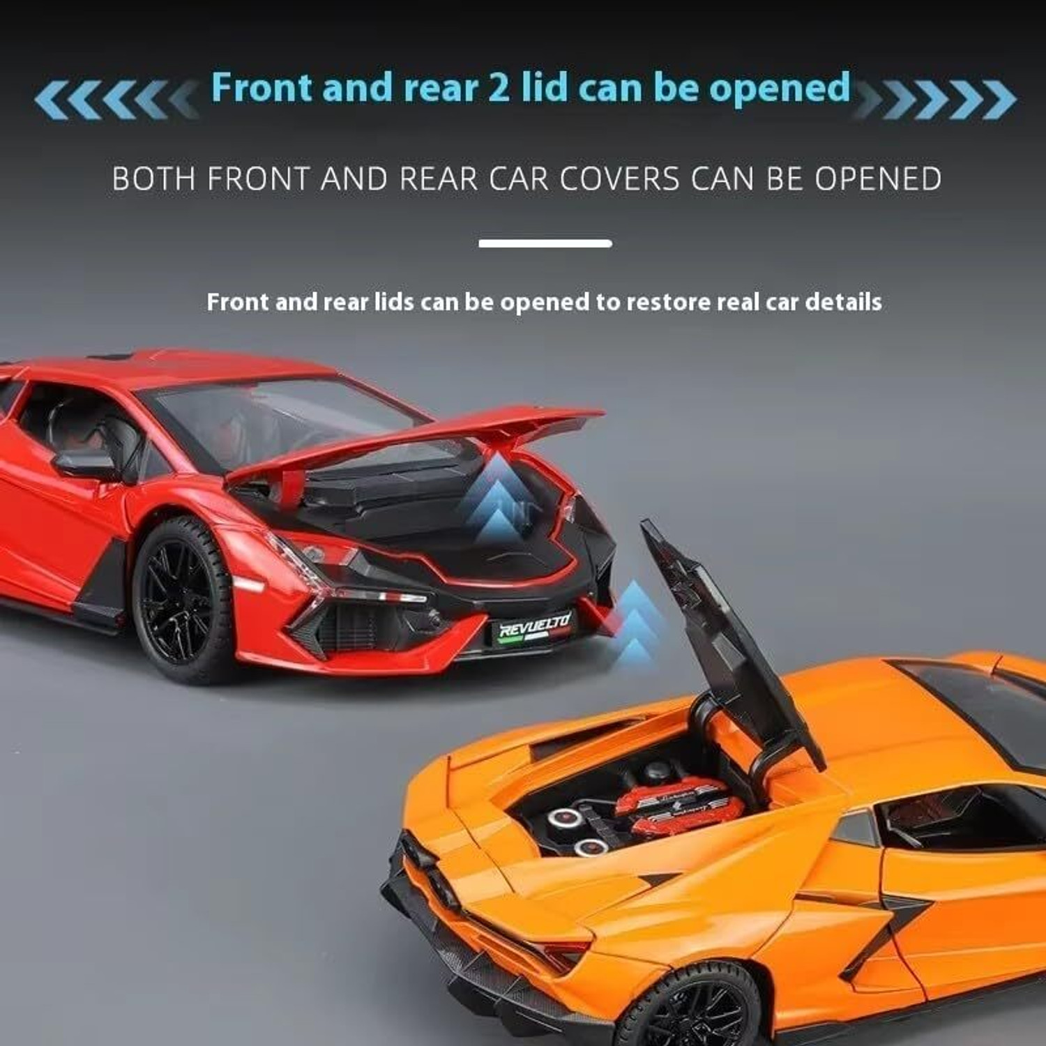 Image of ZHASK All New 1 /24 Big Lamborgini Revuelto Metal Model Car