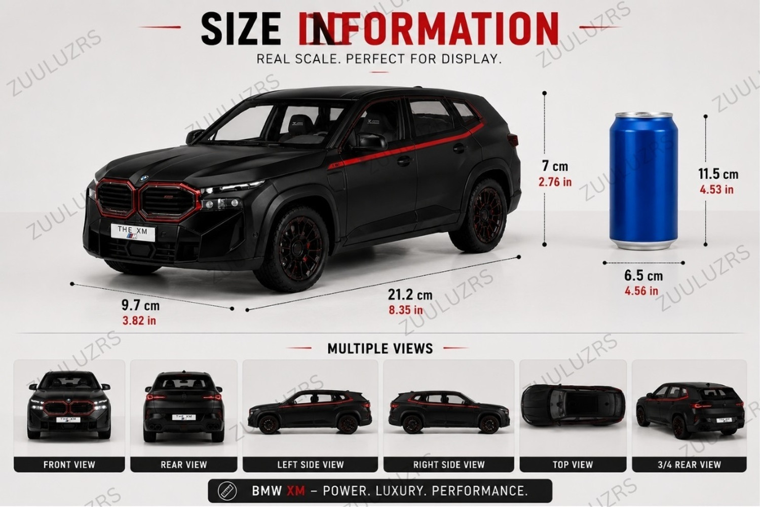 Image of Zuuluzrs Bmw Big XM Car Toy 1 /24 Scale Model New Car