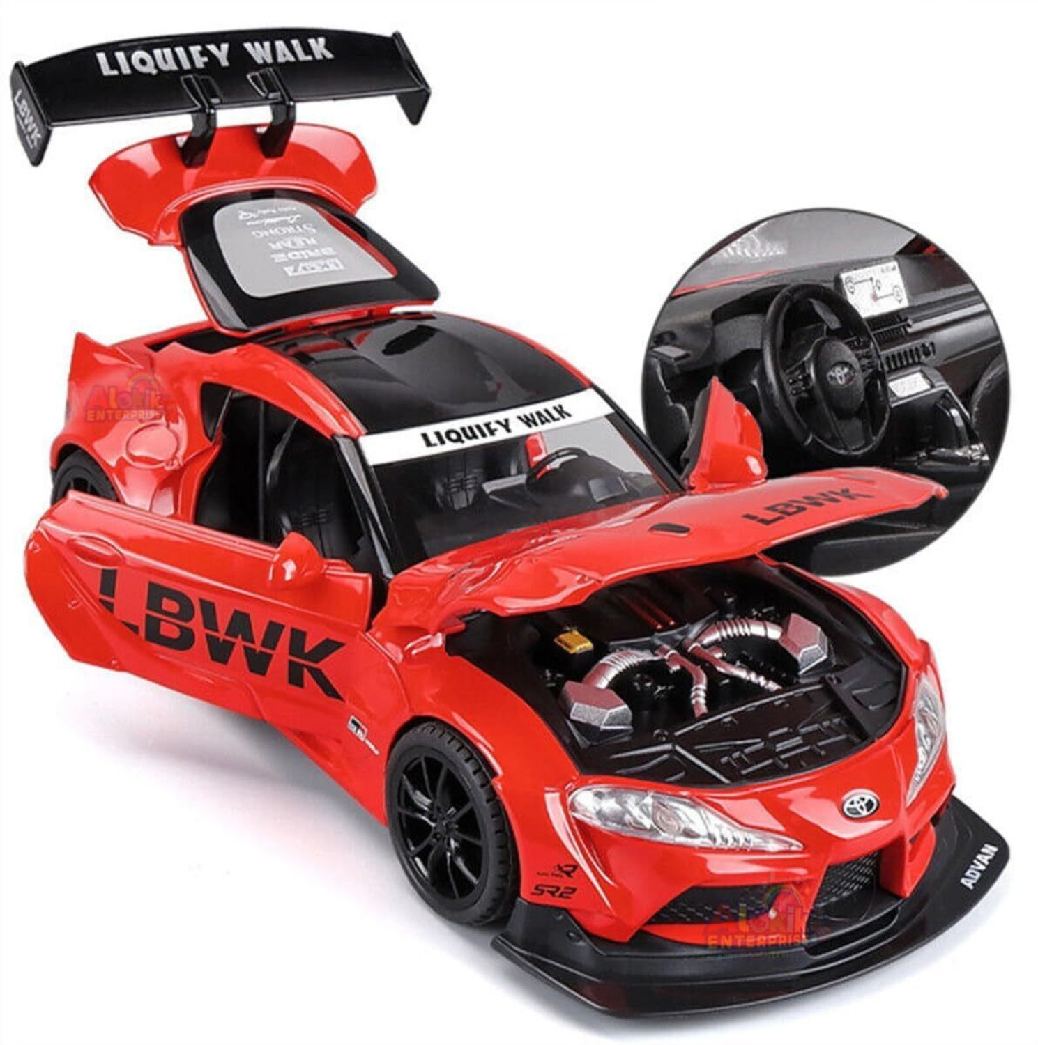 Image of ZHASK 1 /22 Scale Big Toyota Supra GR LBWK Model Car [COLOR AS PER STOCK]