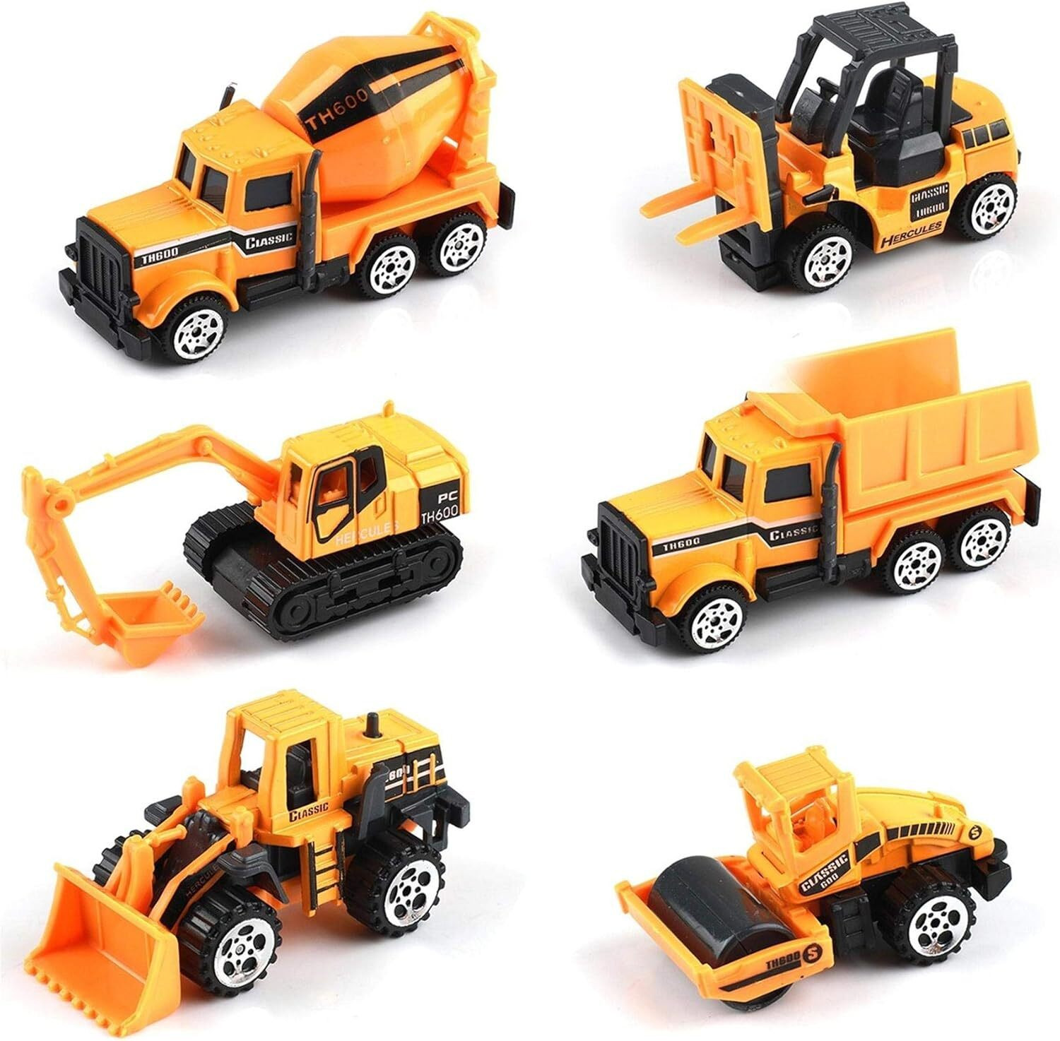 Image of Learn With Fun Die Cast Metal Unbreakable Pull Back JCB Dumper Roller Mixer Engineering car