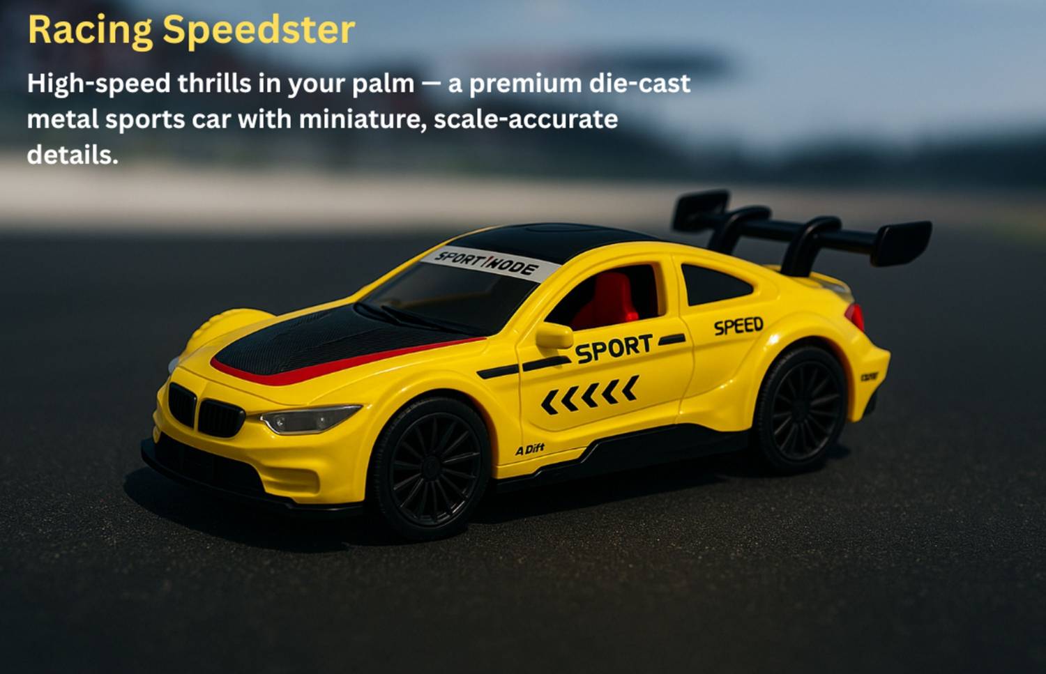 B2TOYS 1:32 Die-Cast Metal Sport BMW Style Car Toy for Kids (Open