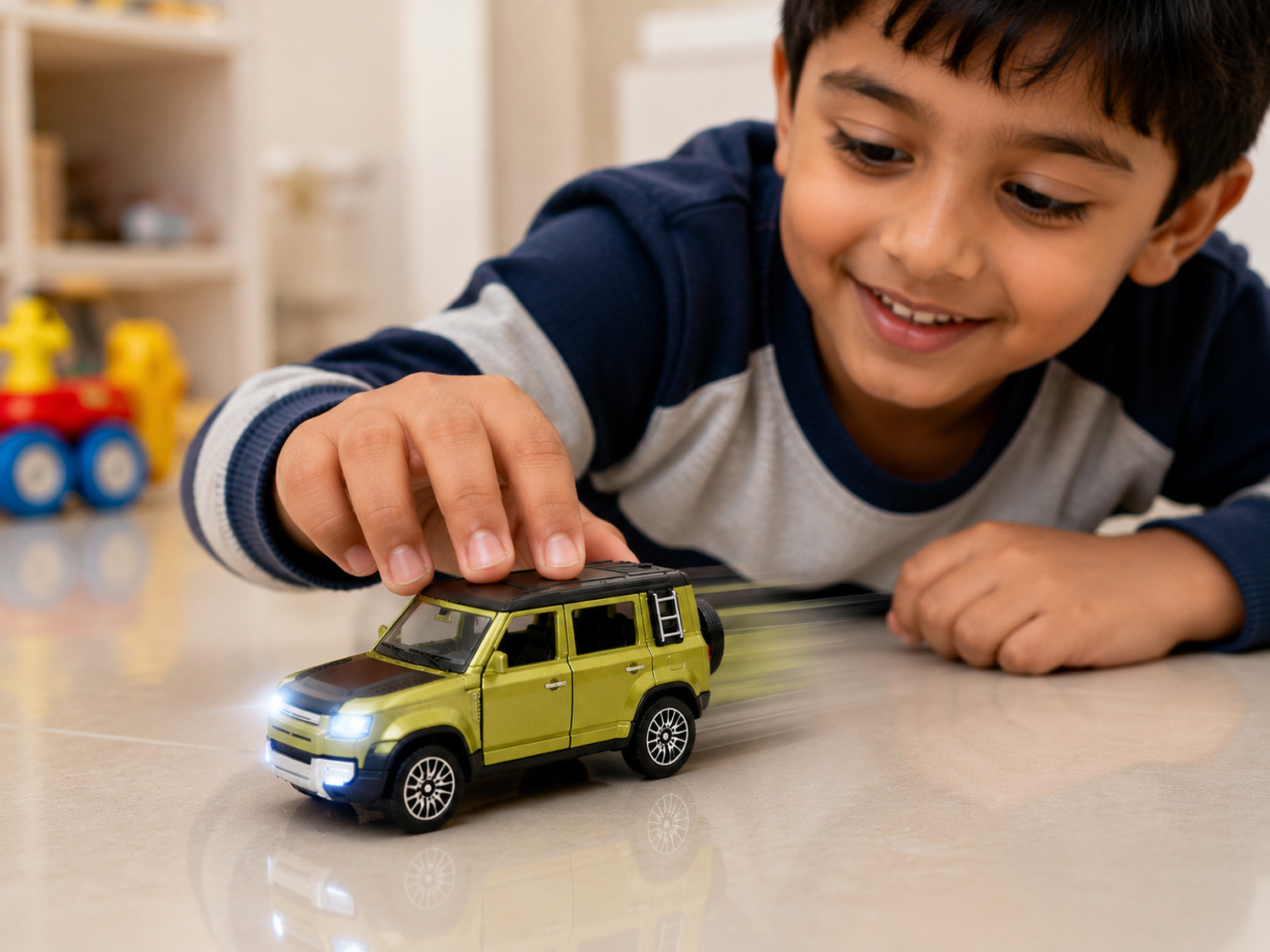 Image of Thriveonix Defender 1:32 Metal Land Rover Car With Openable Door,Light & Sound Car For Kid